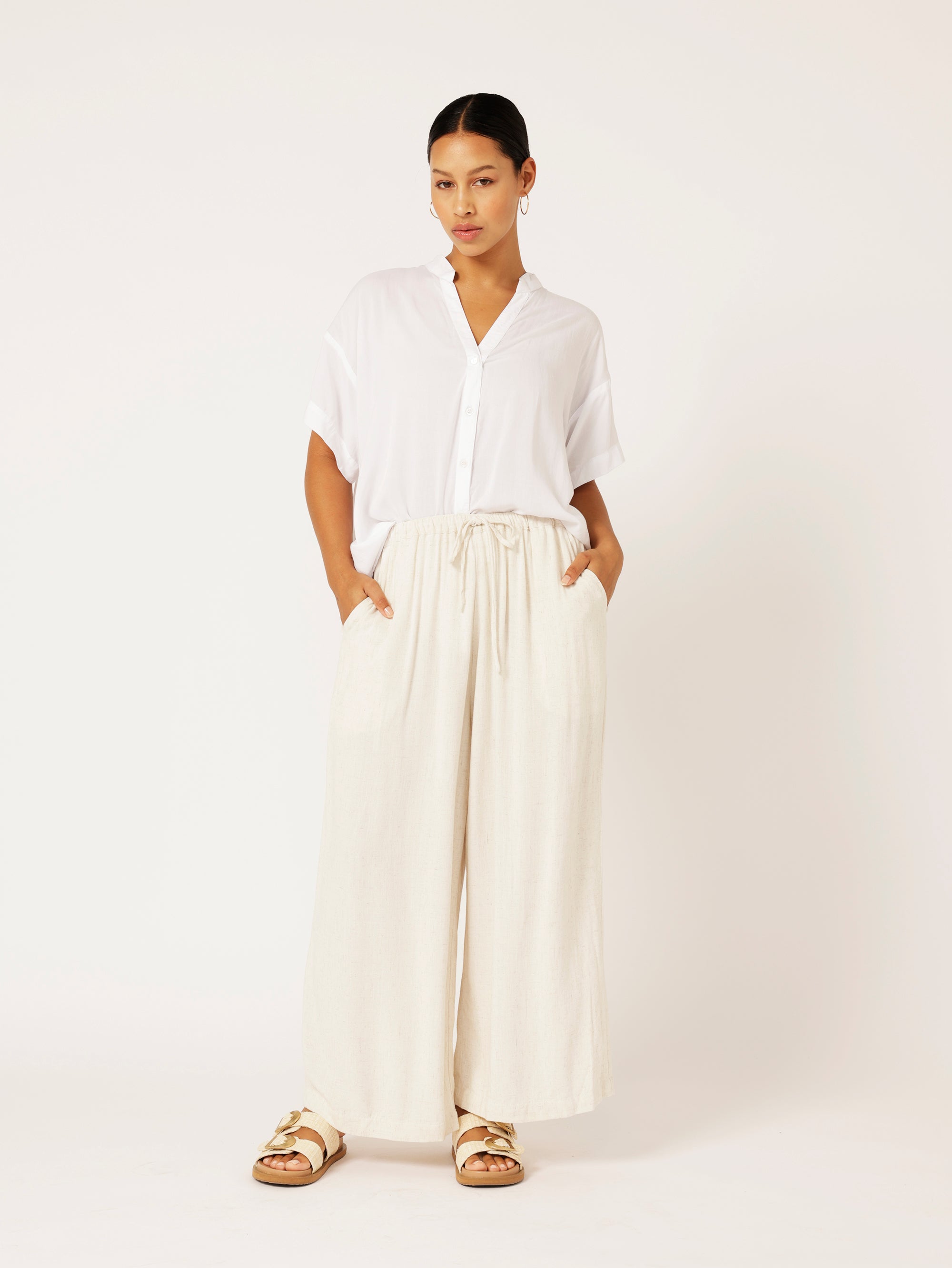 Military Shirt | White - Saffron Road