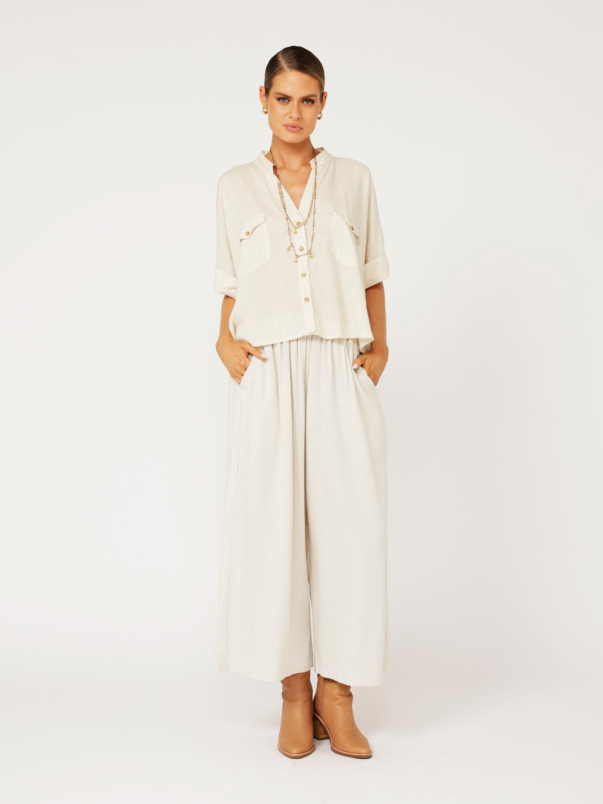 Mini Willow Shirt | Natural - Saffron Road