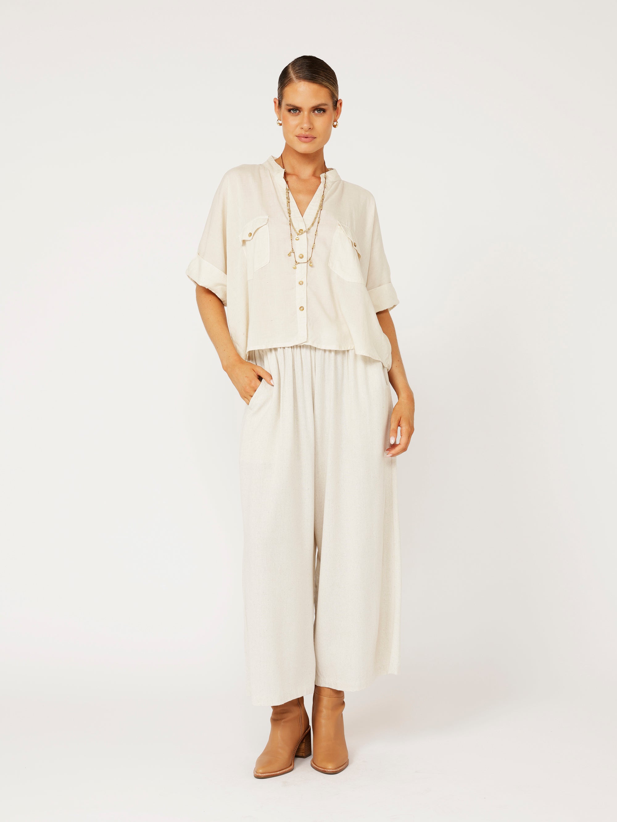 Mini Willow Shirt | Natural - Saffron Road