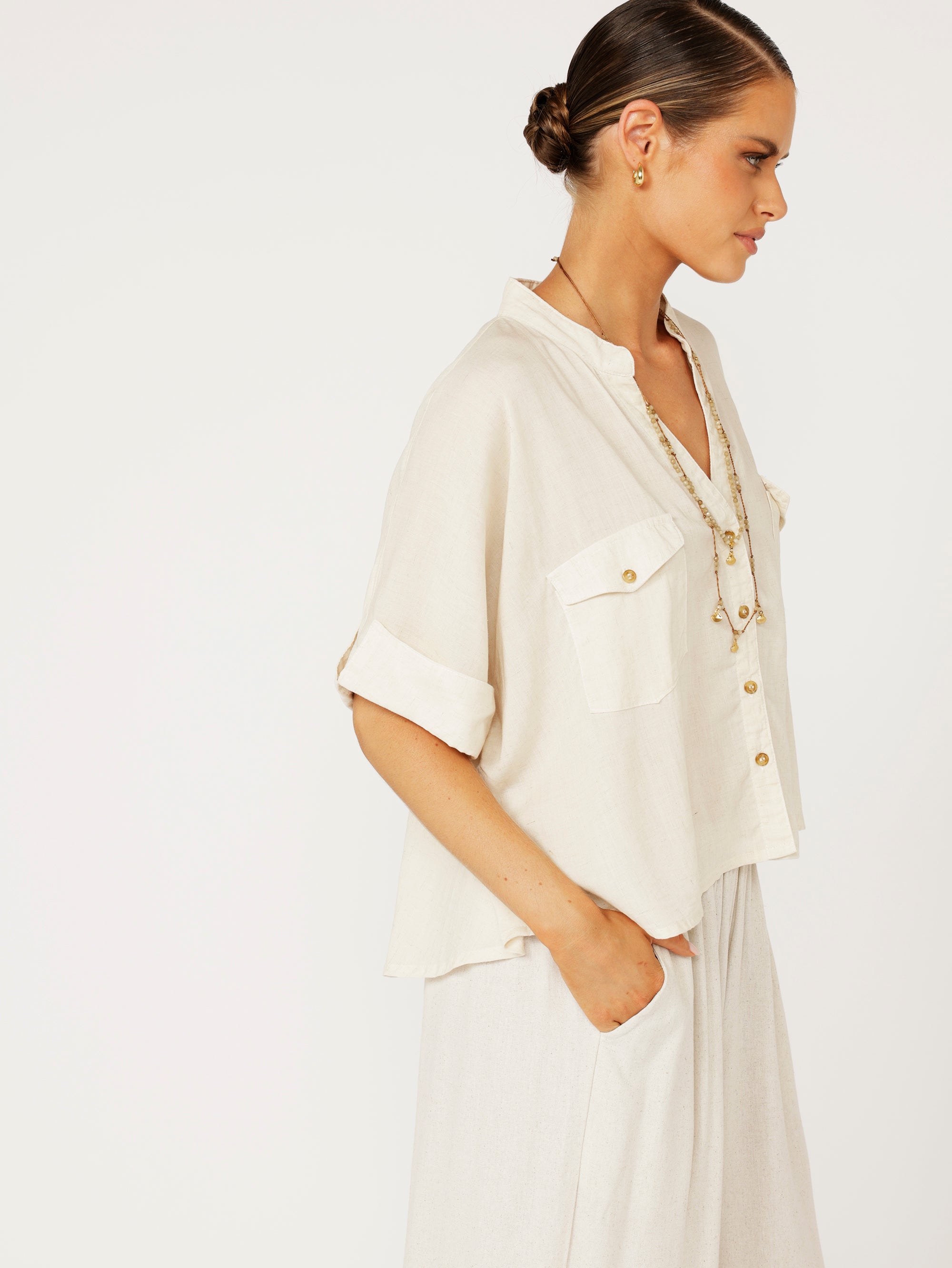 Mini Willow Shirt | Natural - Saffron Road