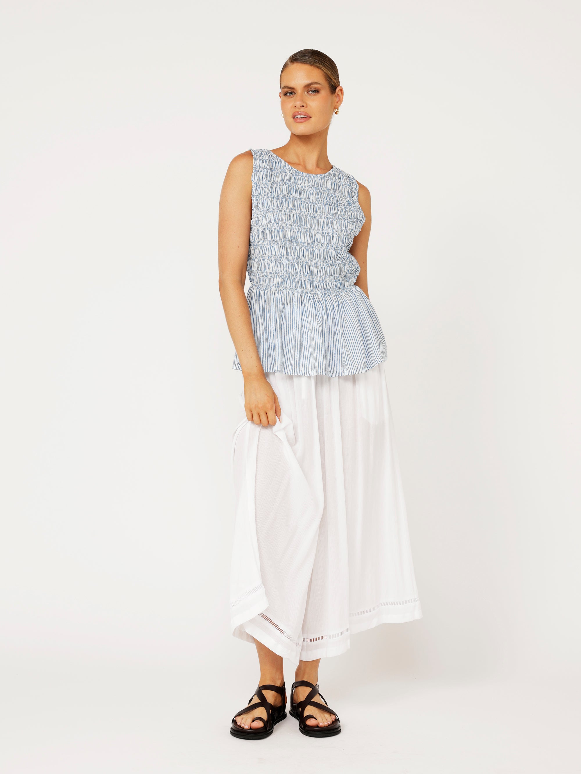 Penny Lane Top | Coastal Mini Stripe - Saffron Road