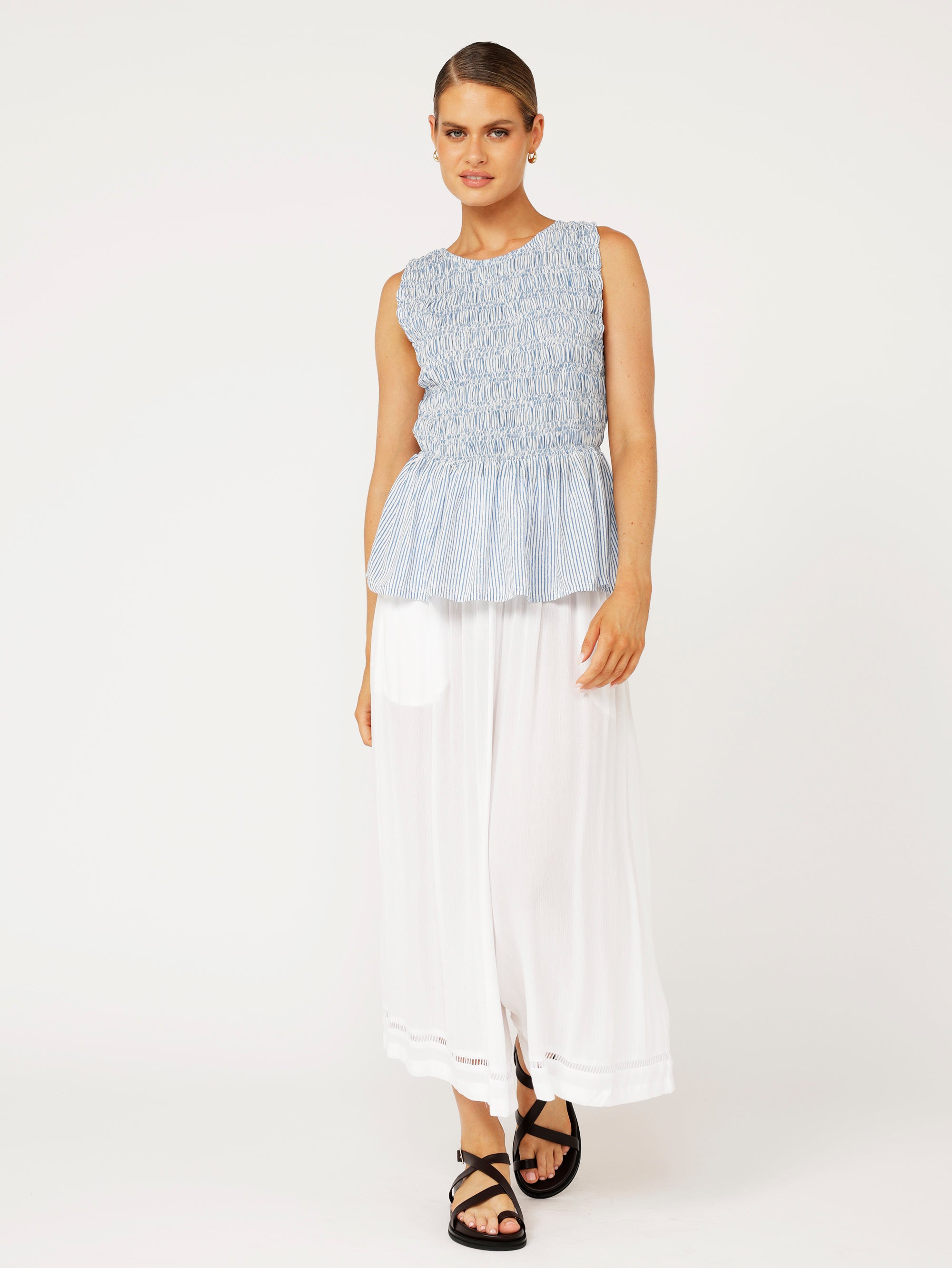 Penny Lane Top | Coastal Mini Stripe - Saffron Road