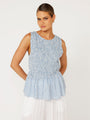 Penny Lane Top | Coastal Mini Stripe - Saffron Road