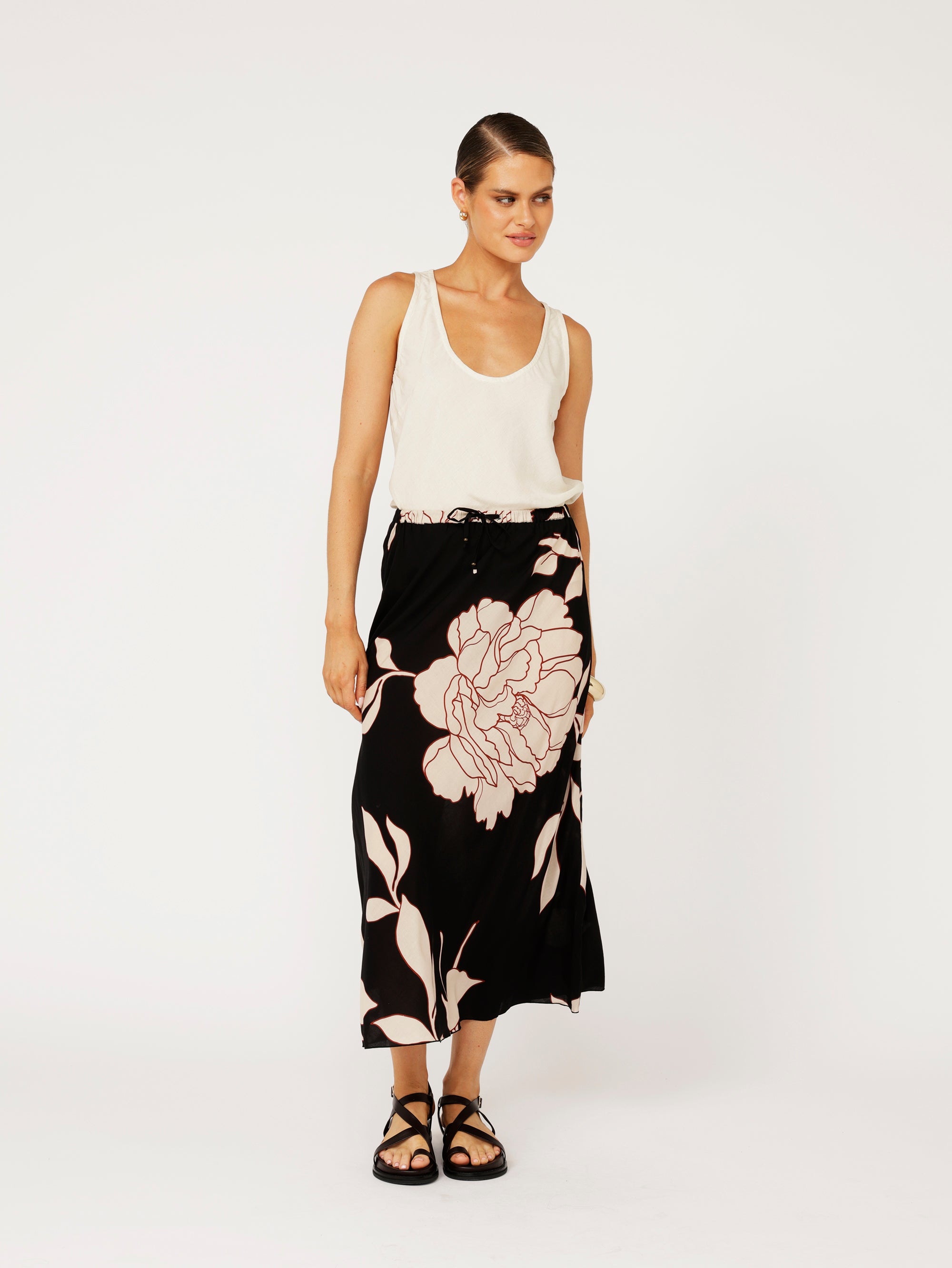 Violet Skirt | Midnight Botanica - Saffron Road