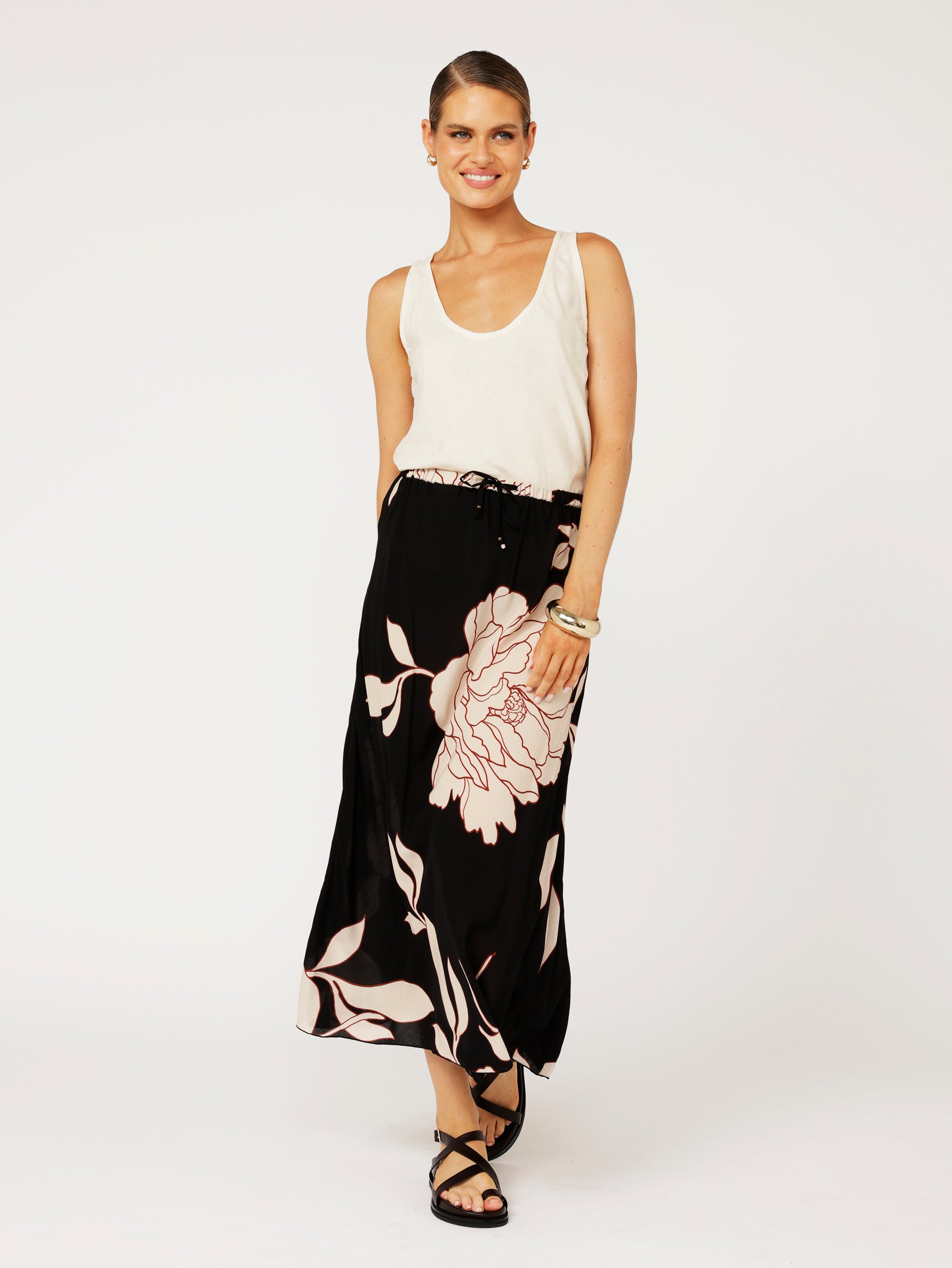 Violet Skirt | Midnight Botanica - Saffron Road