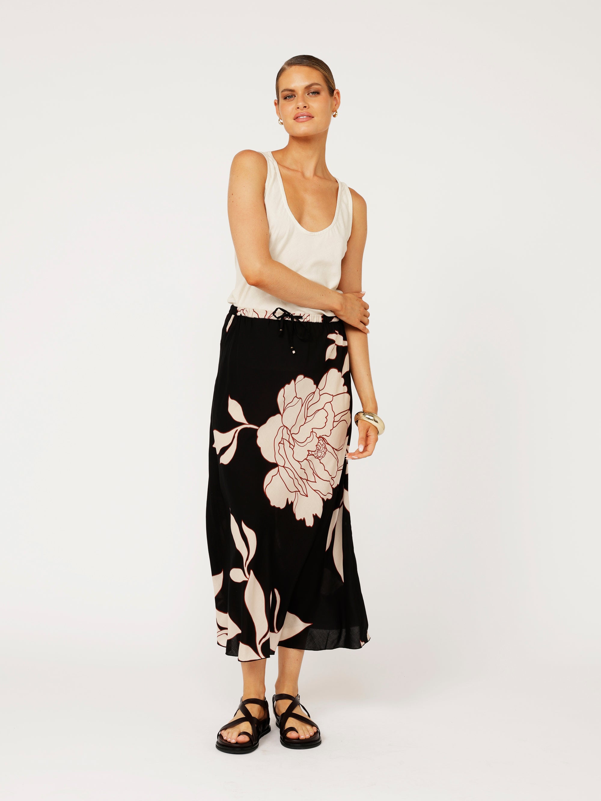 Violet Skirt | Midnight Botanica - Saffron Road