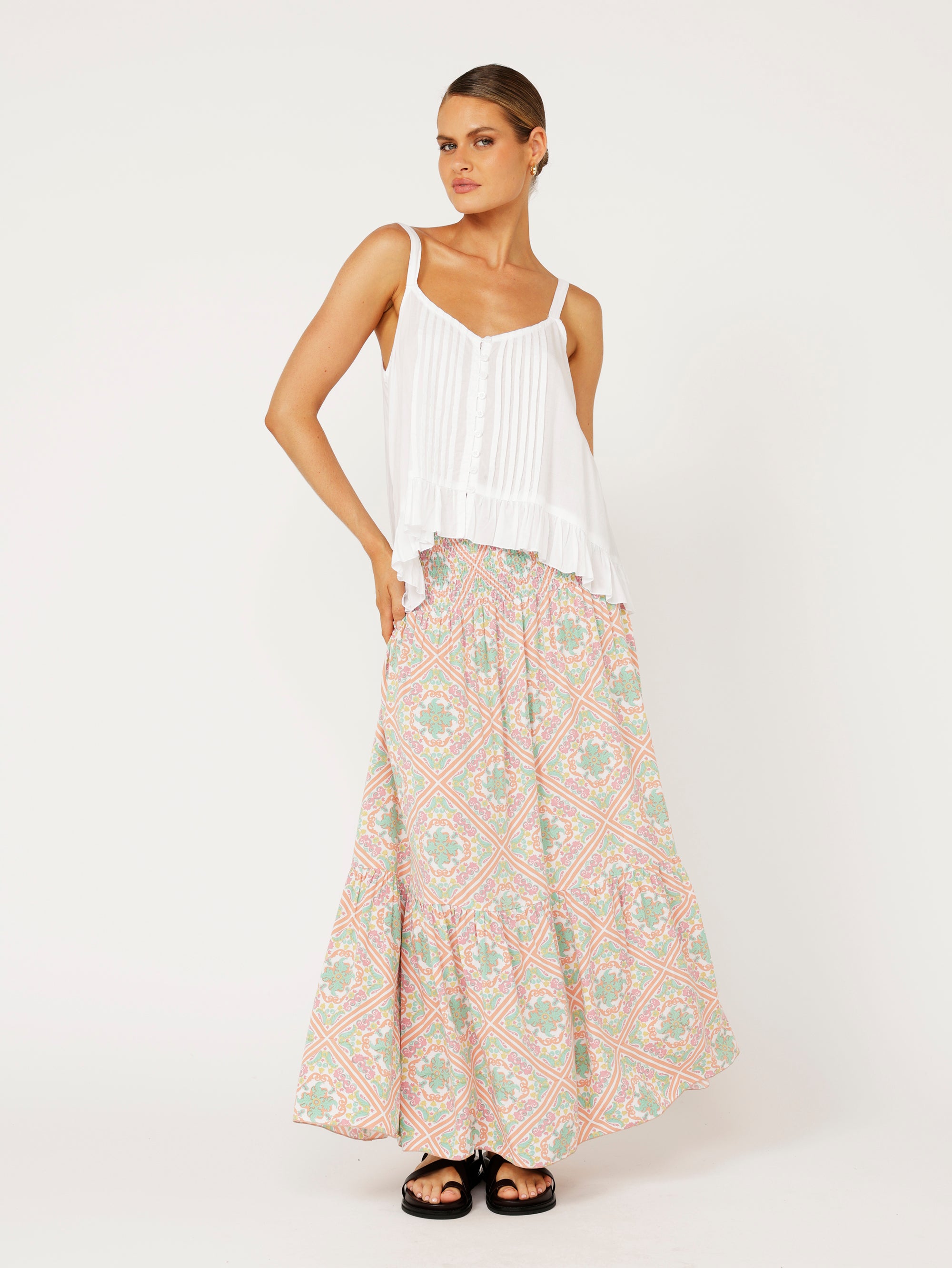 2 in 1 Skirt | Peach Tile - Saffron Road