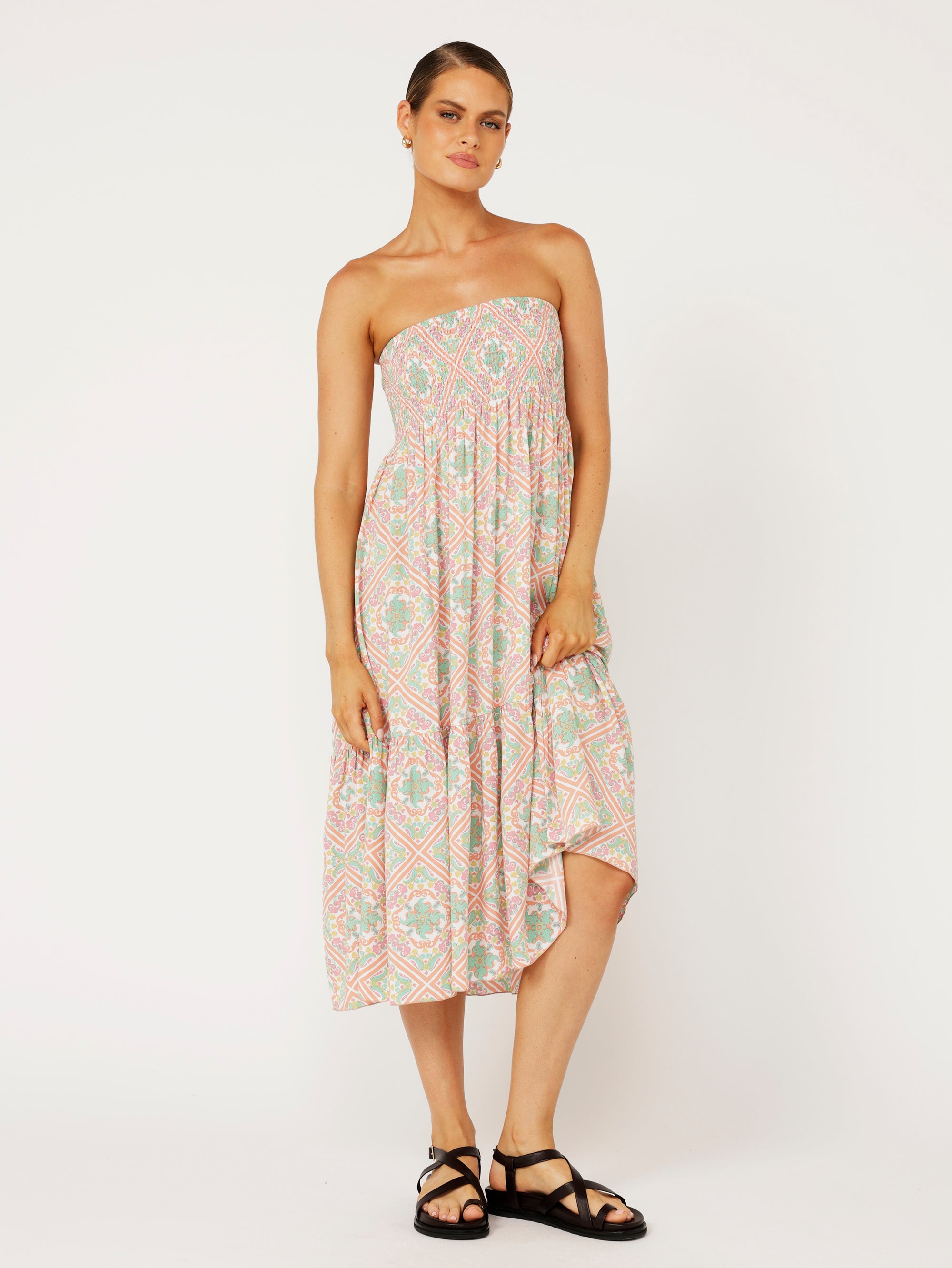 2 in 1 Skirt | Peach Tile - Saffron Road