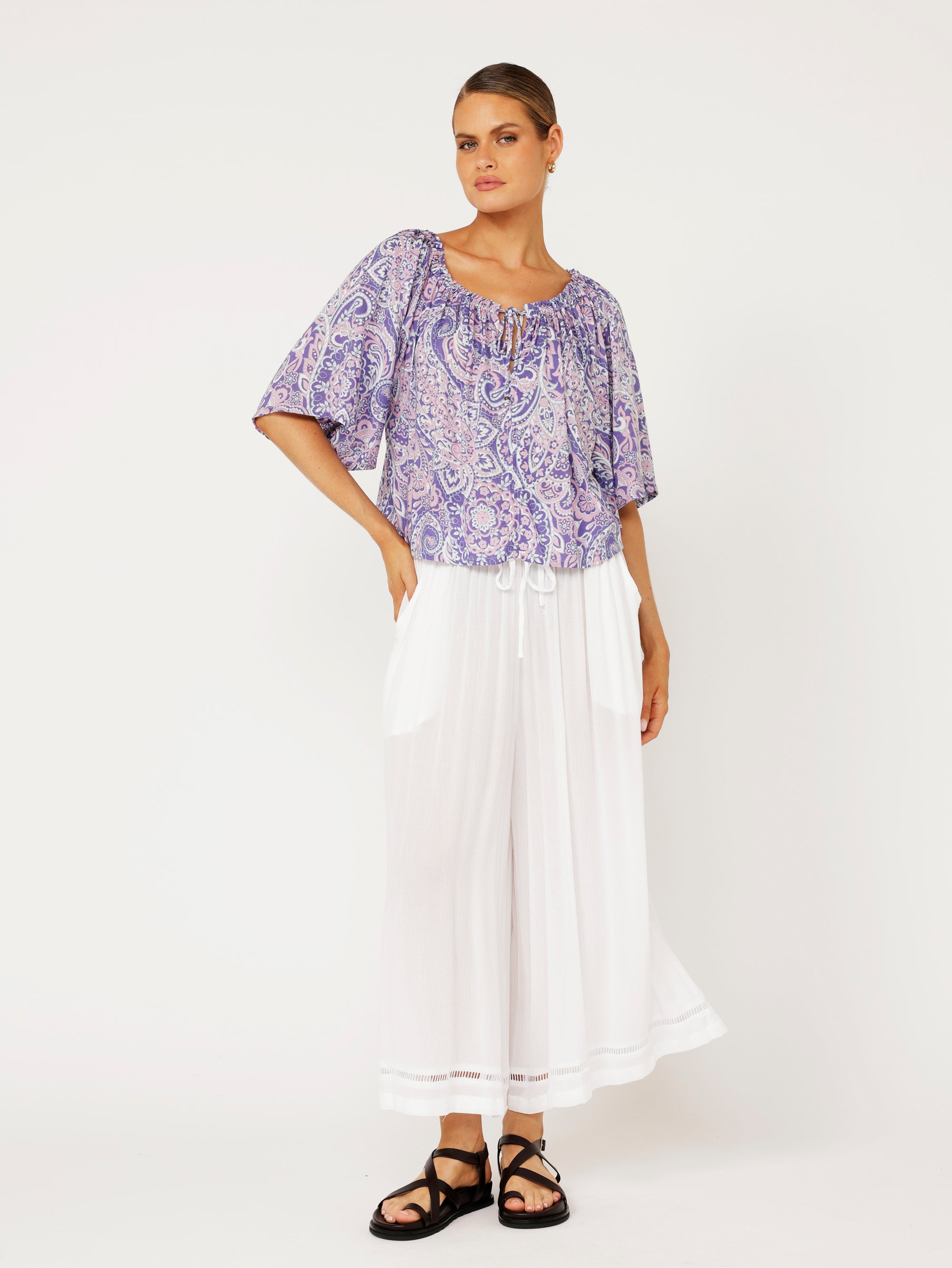Festival Top | Purple Paisley - Saffron Road