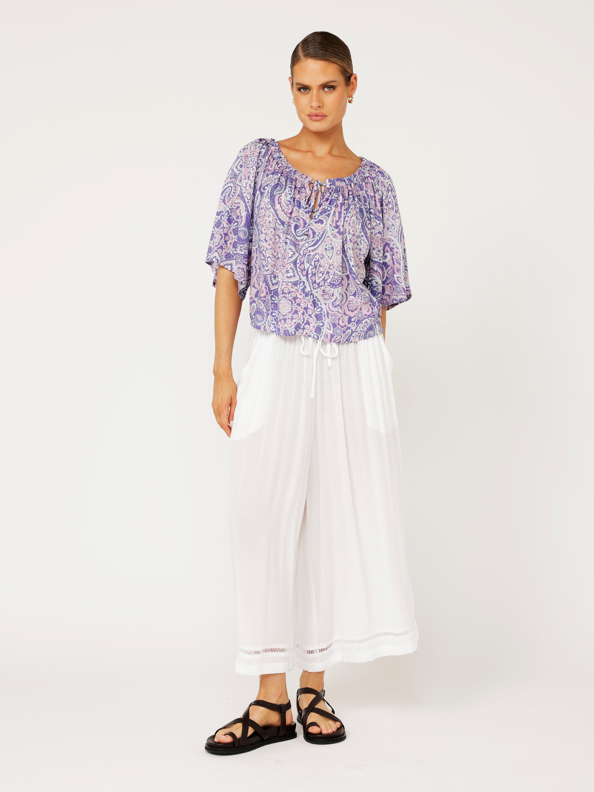 Festival Top | Purple Paisley - Saffron Road