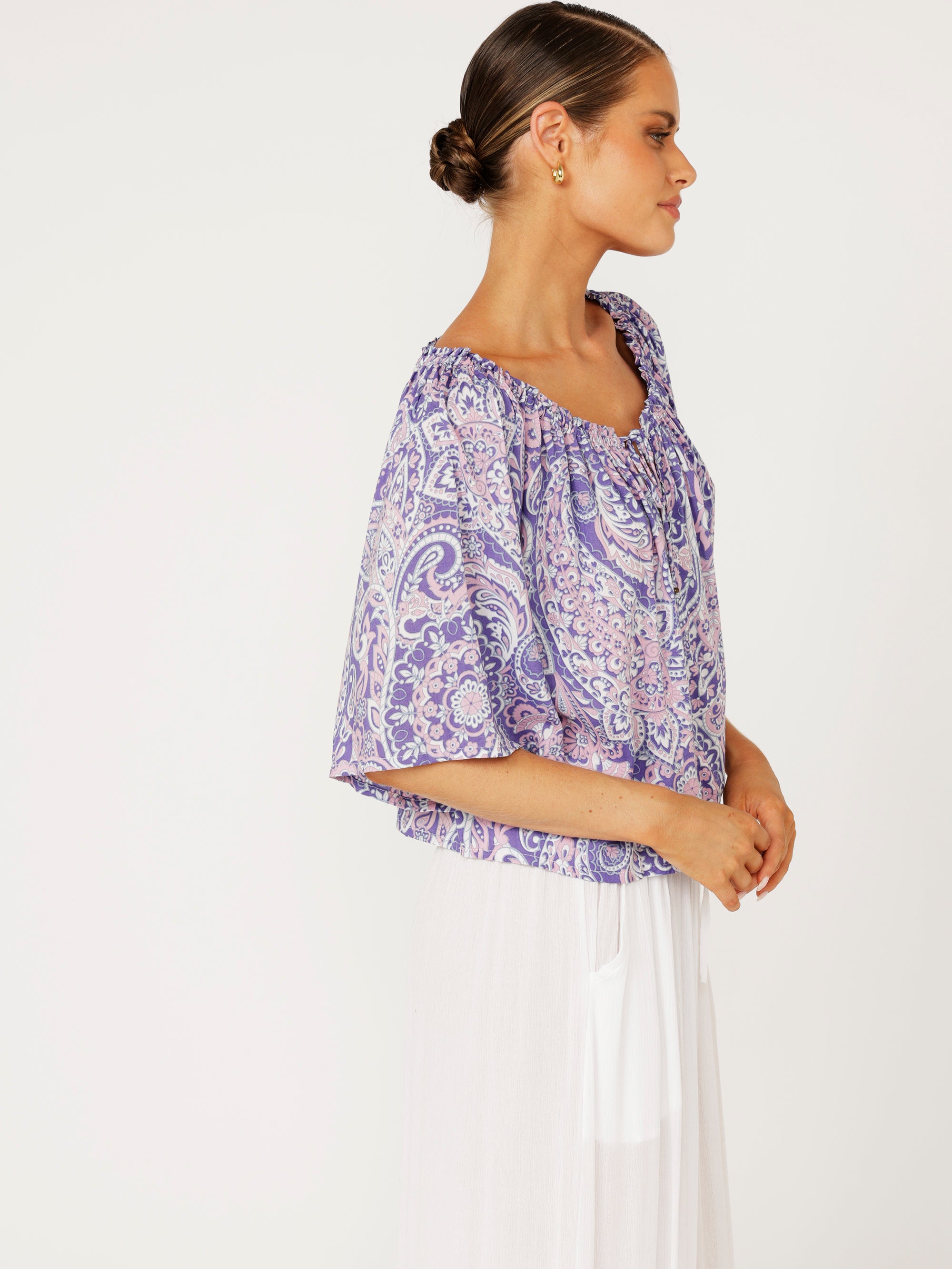 Festival Top | Purple Paisley - Saffron Road