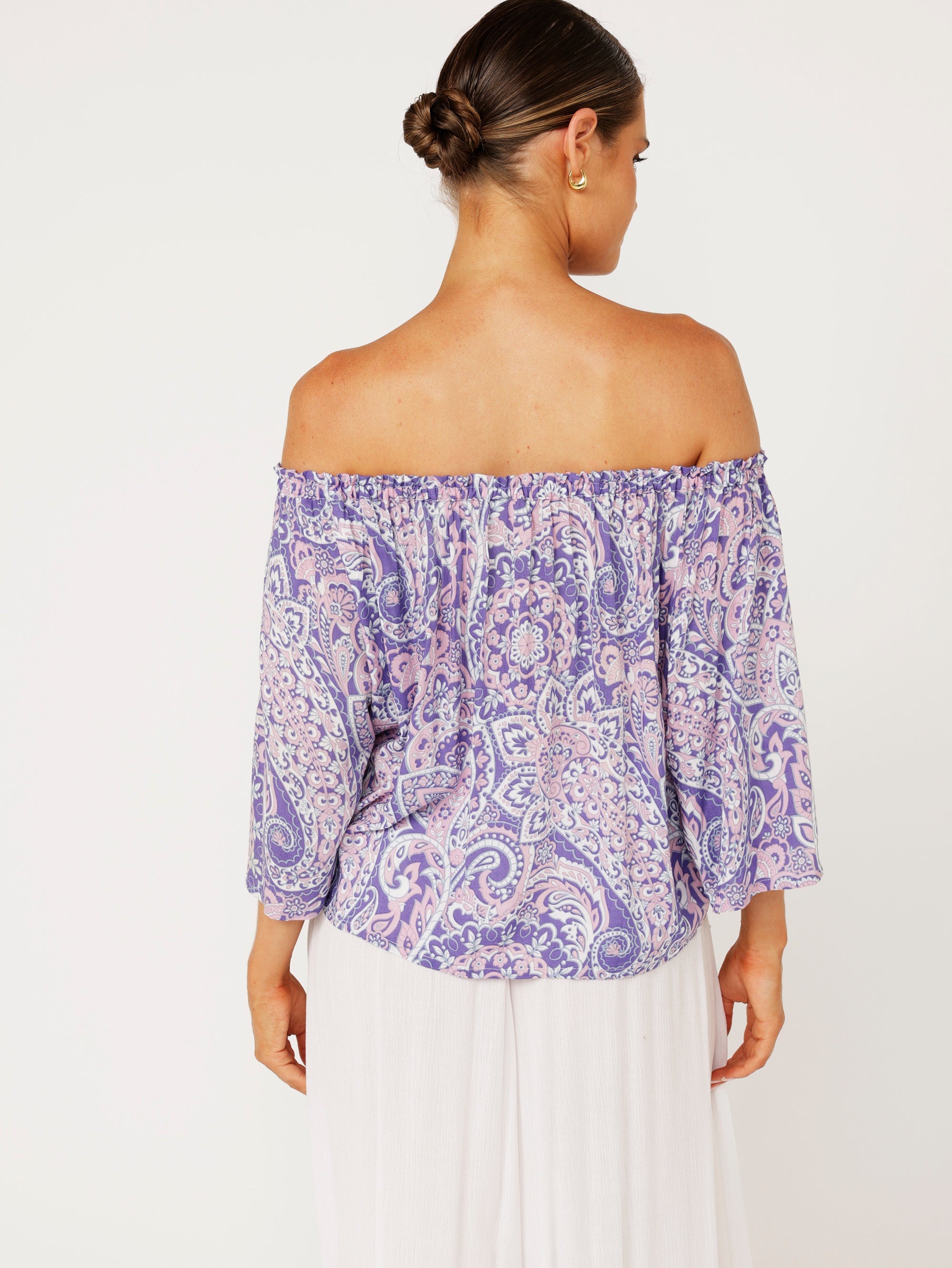 Festival Top | Purple Paisley - Saffron Road
