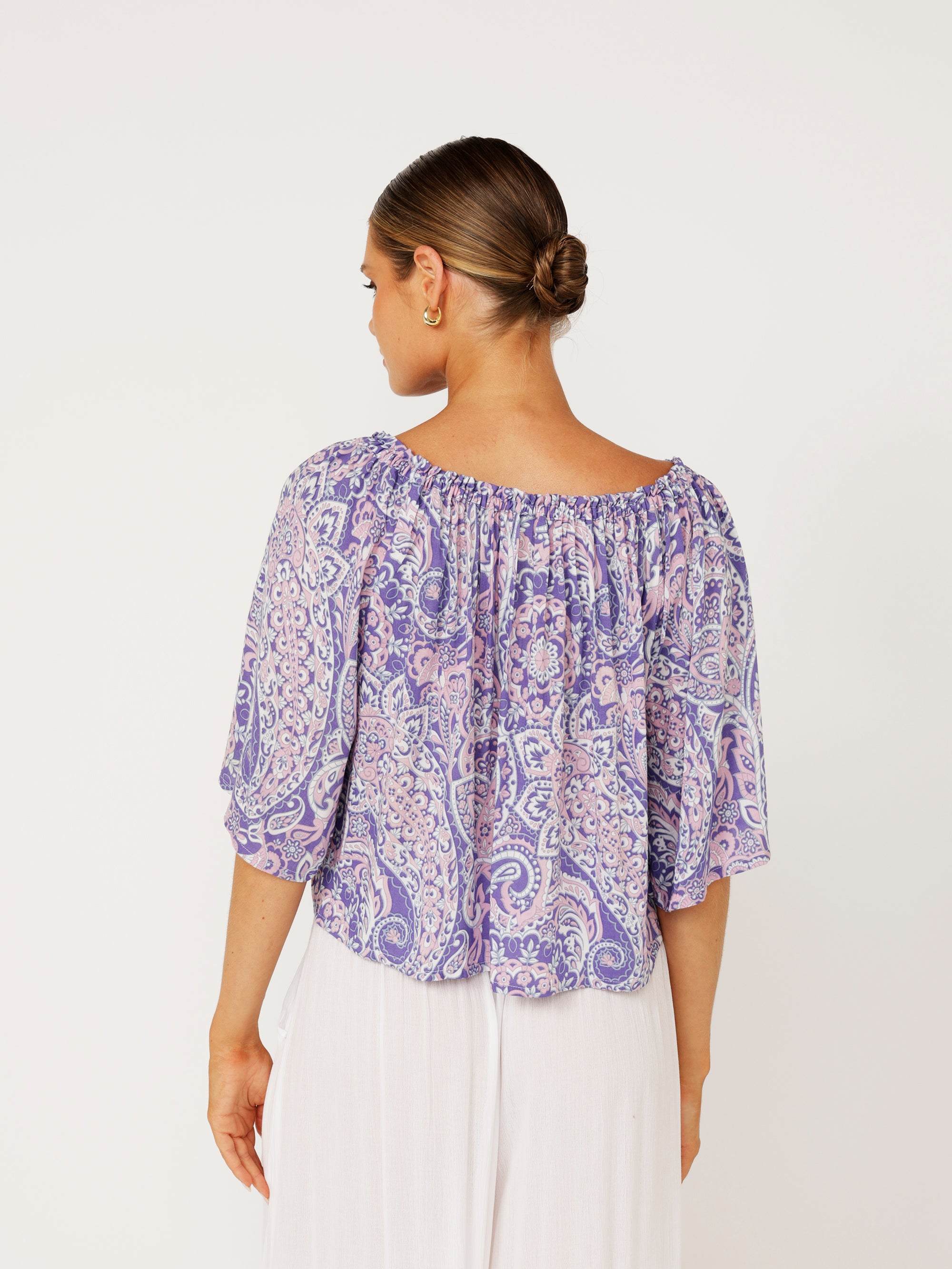 Festival Top | Purple Paisley - Saffron Road