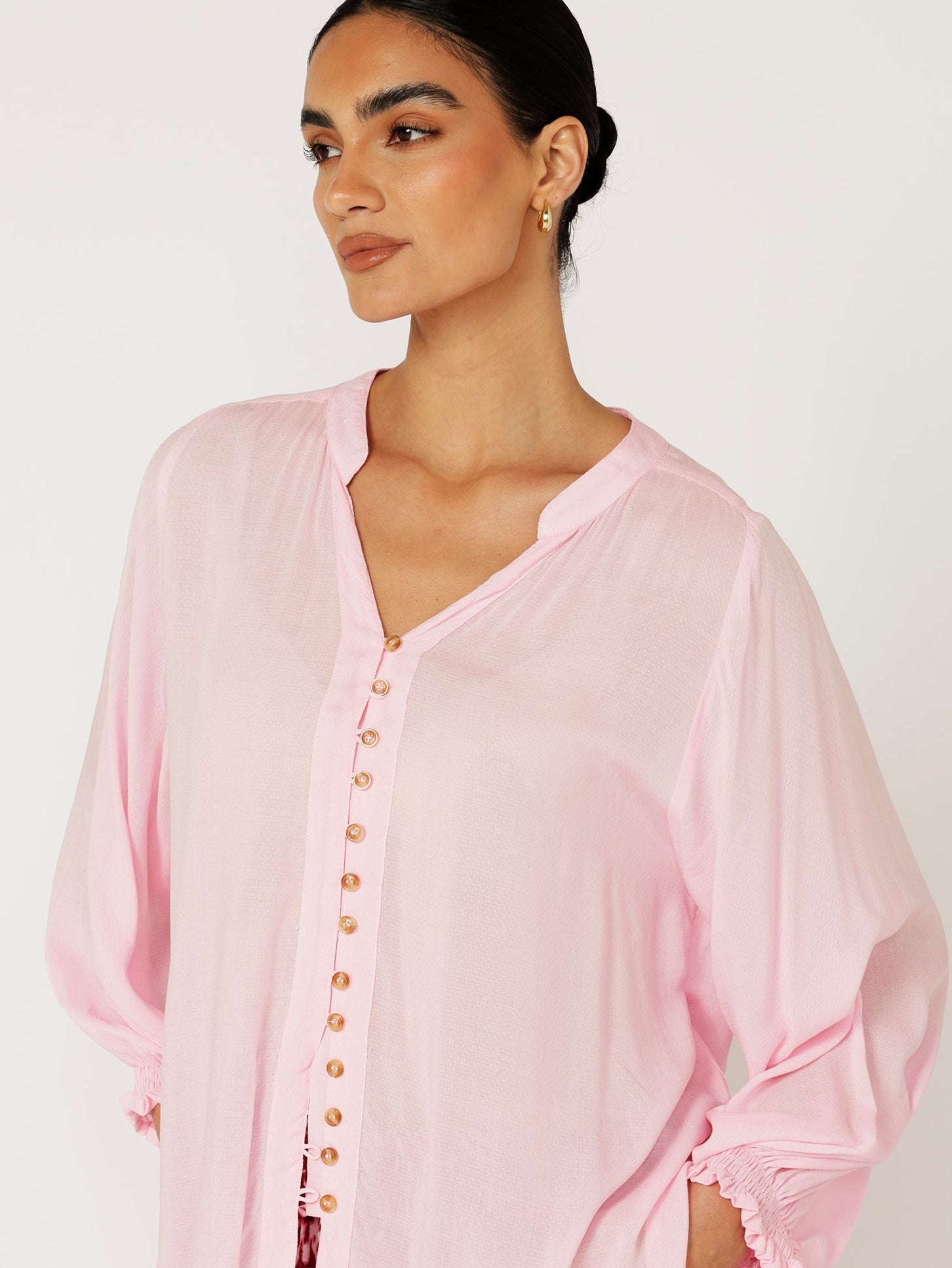 Amber Blouse | Ice Pink - Saffron Road