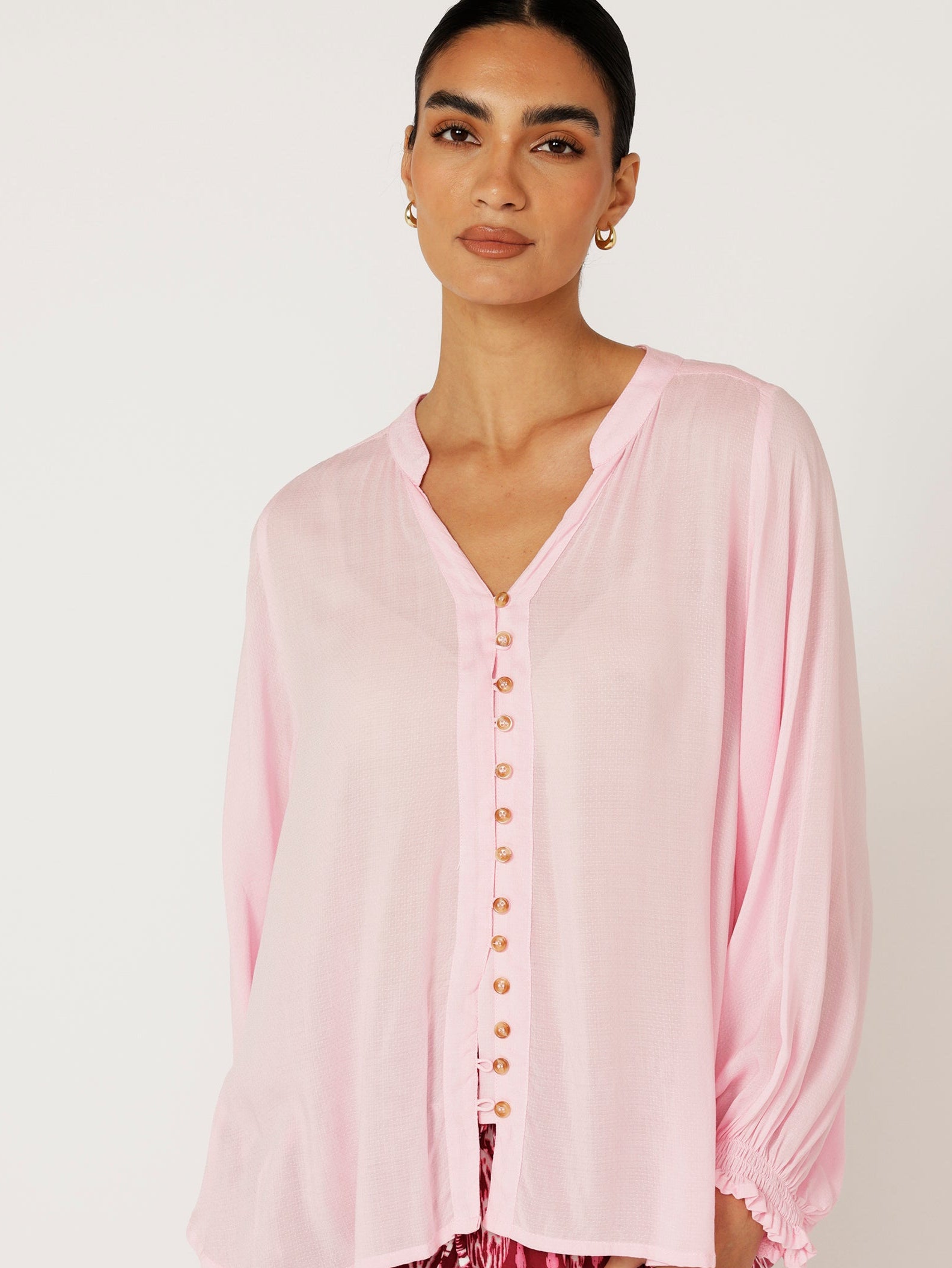 Amber Blouse | Ice Pink - Saffron Road