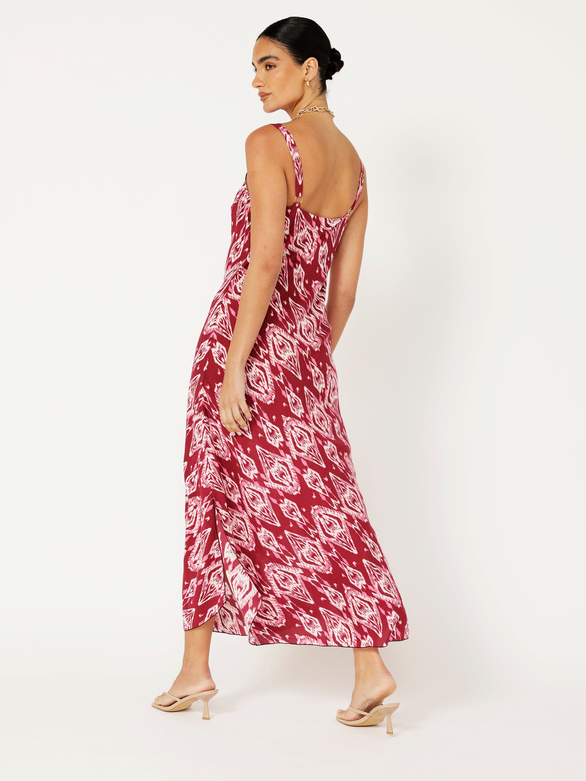 Slip Dress | Bias Cut | Magenta Ikat - Saffron Road