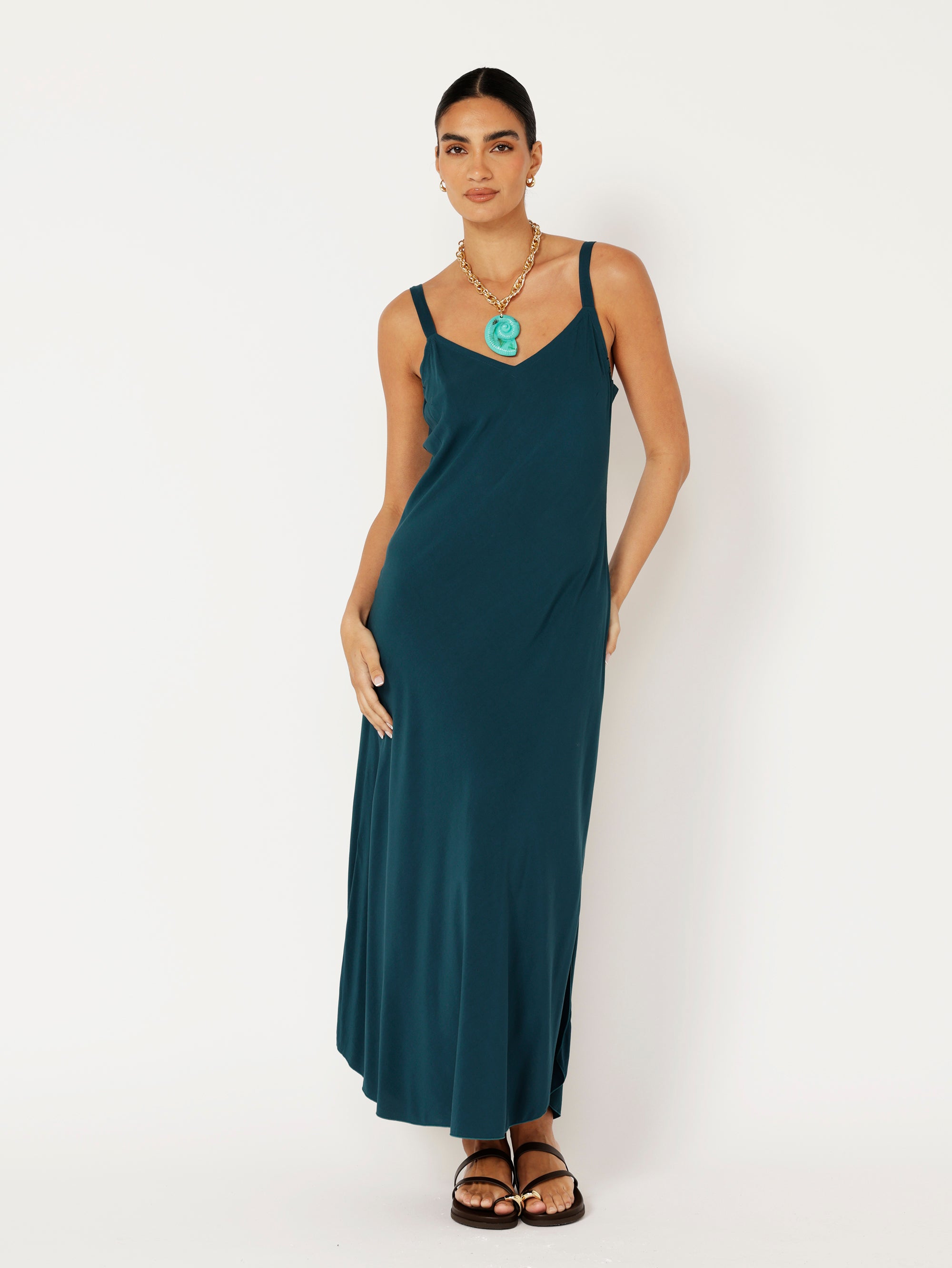 Slip Dress Maxi &amp; Super Maxi | Bias Cut | Teal - Saffron Road