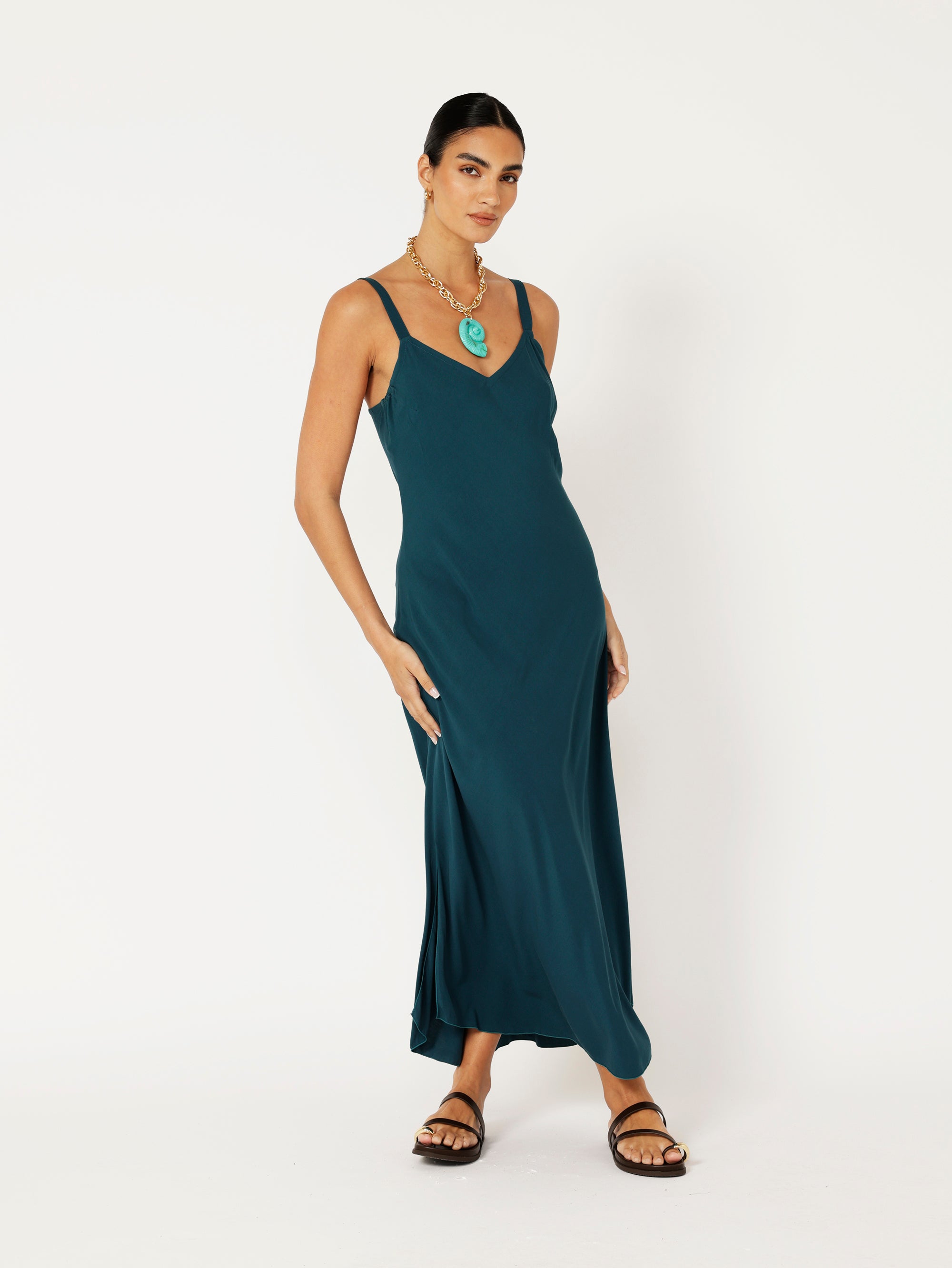 Slip Dress Maxi &amp; Super Maxi | Bias Cut | Teal - Saffron Road