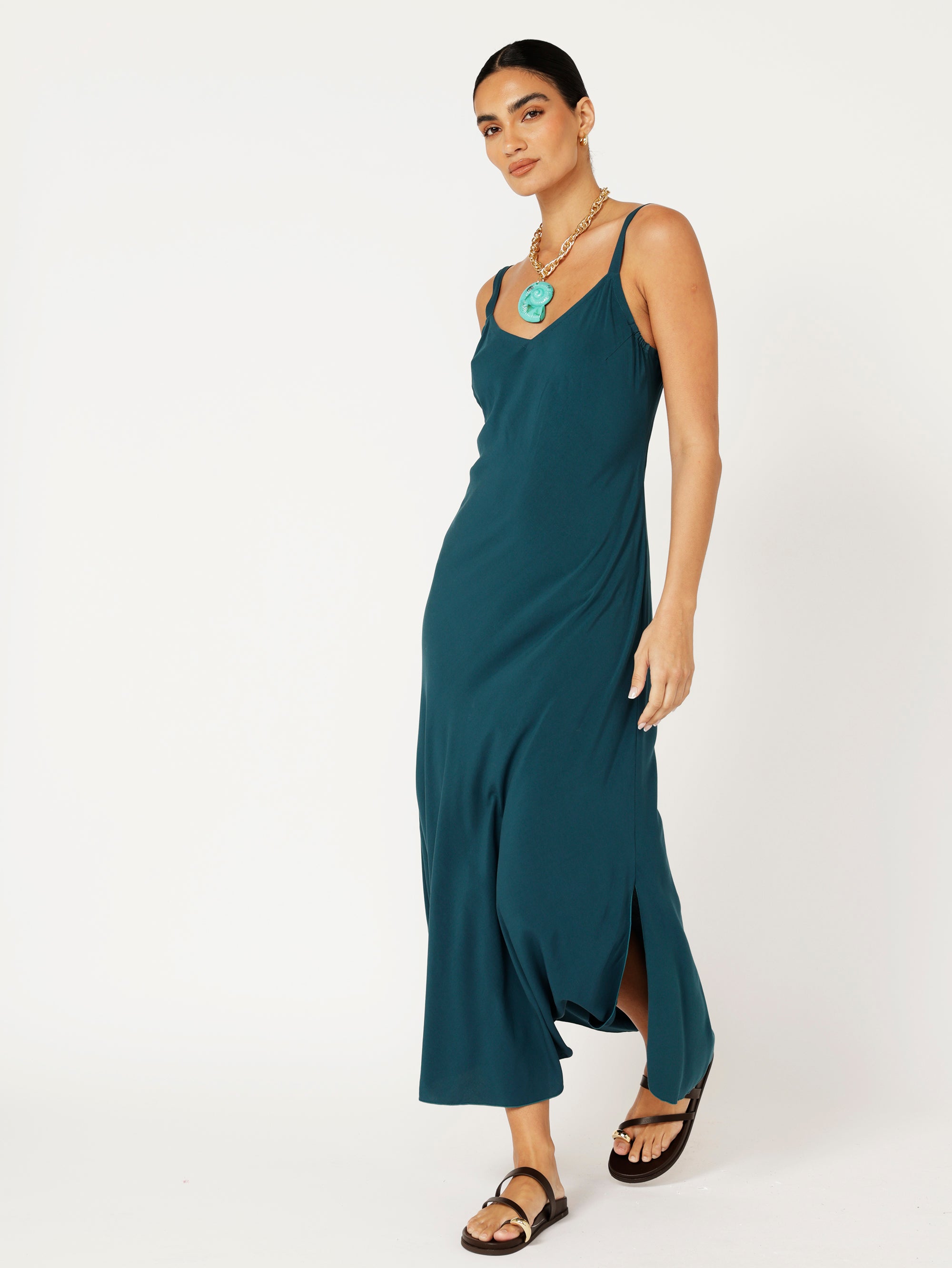 Slip Dress Maxi &amp; Super Maxi | Bias Cut | Teal - Saffron Road