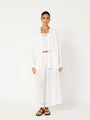 Manhattan Shirt | White Crinkle - Saffron Road