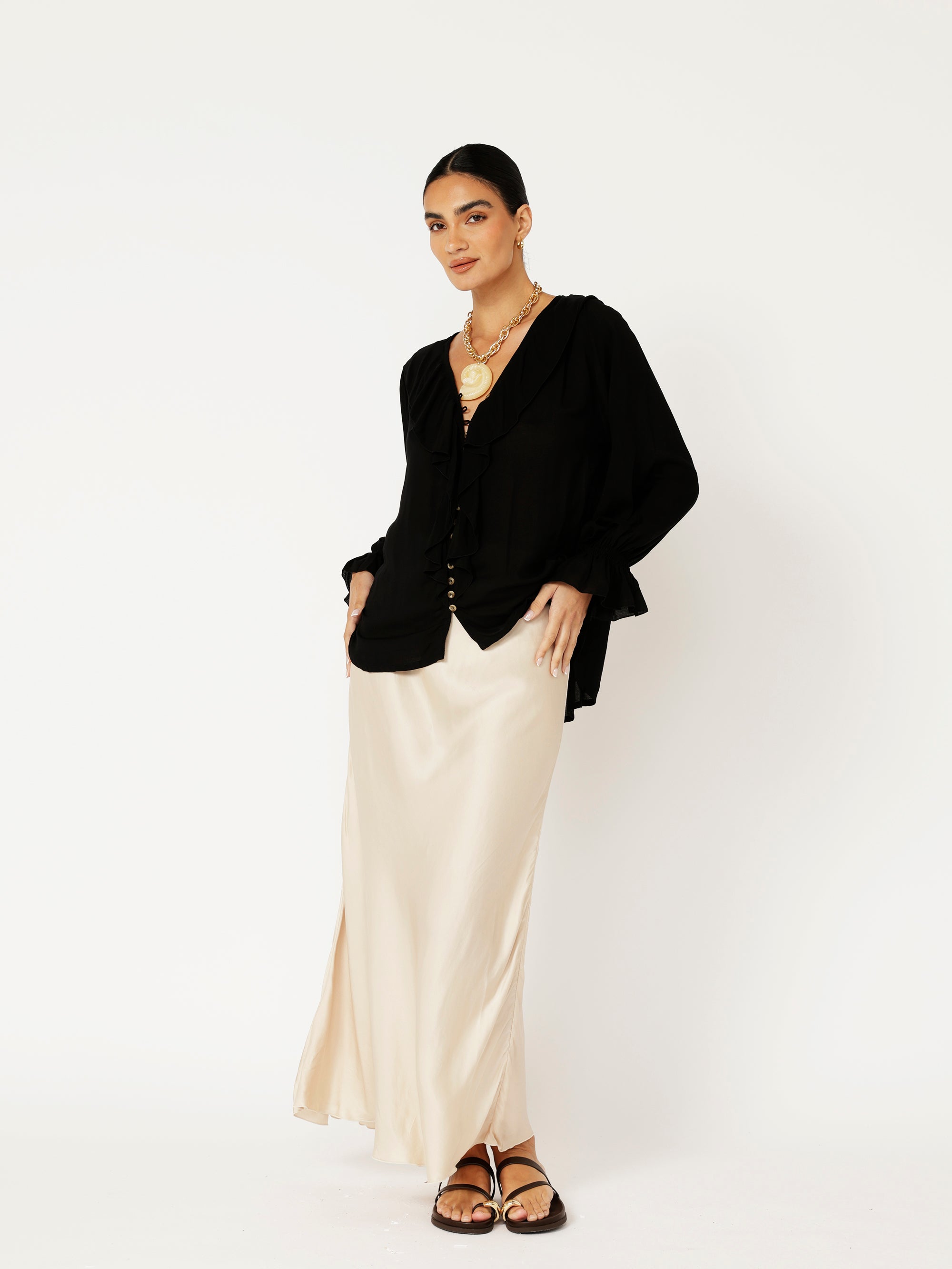 Stevie Blouse | Black - Saffron Road
