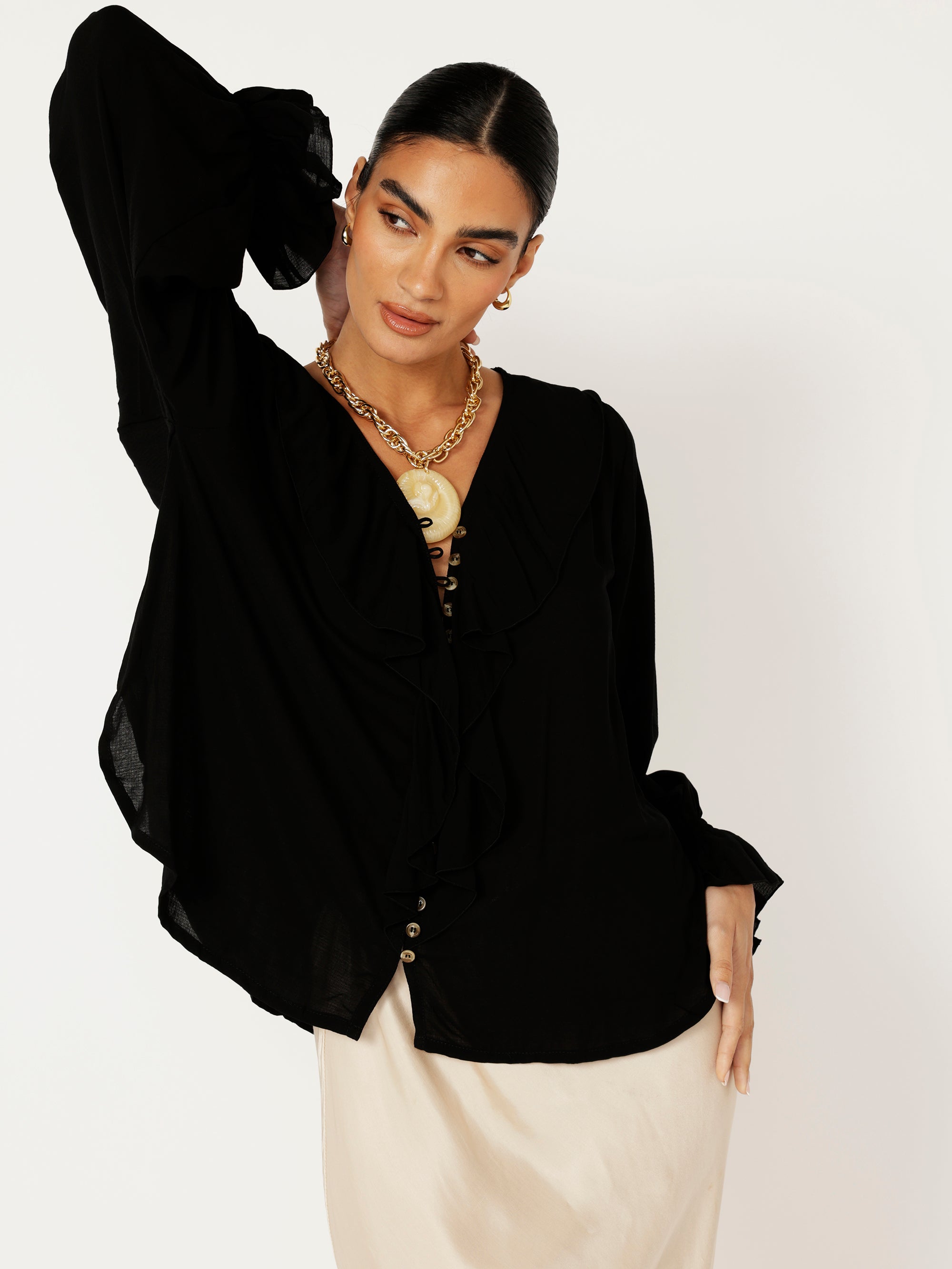 Stevie Blouse | Black - Saffron Road