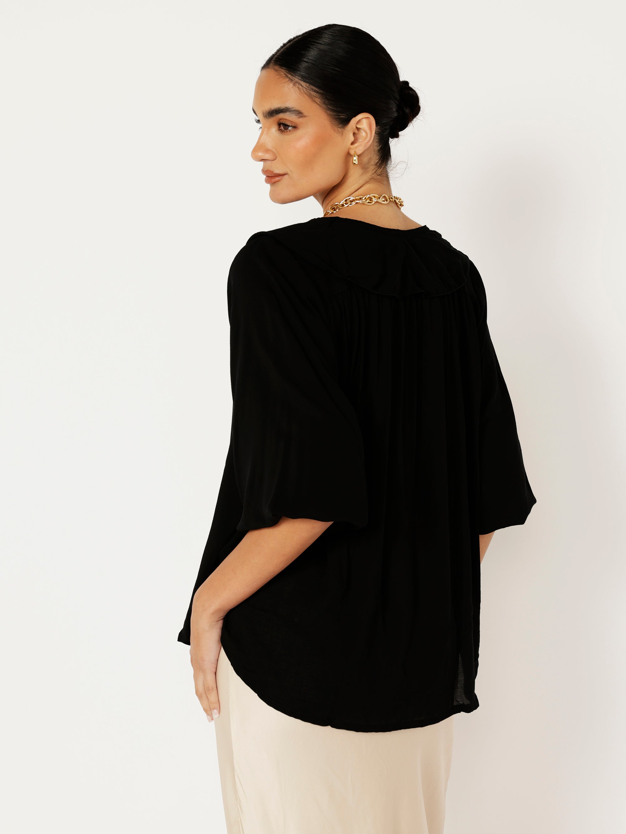 Stevie Blouse | Black - Saffron Road