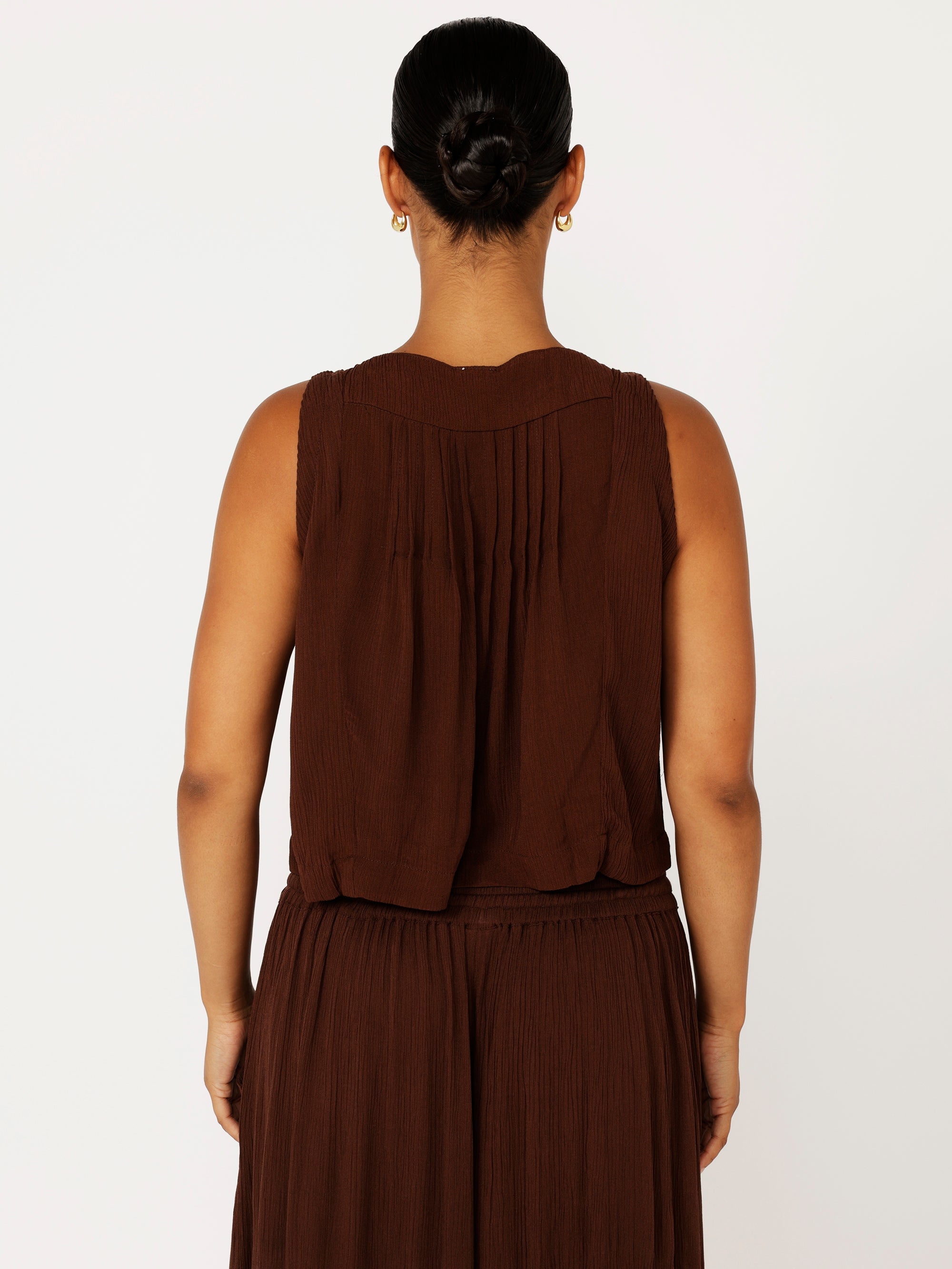 Lotus Tank | Cacao Crinkle - Saffron Road