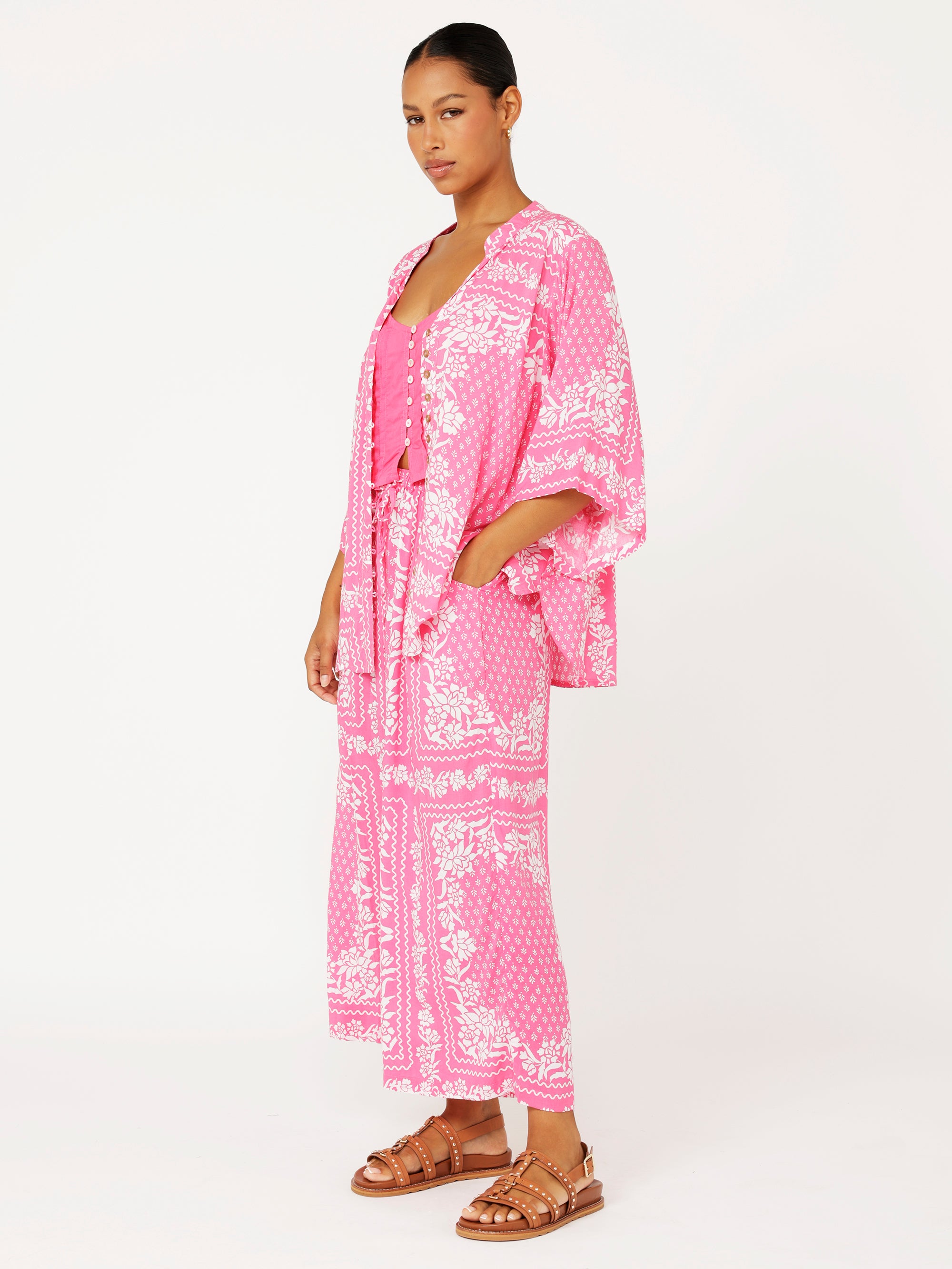 Island Pant | Pink Paradise - Saffron Road