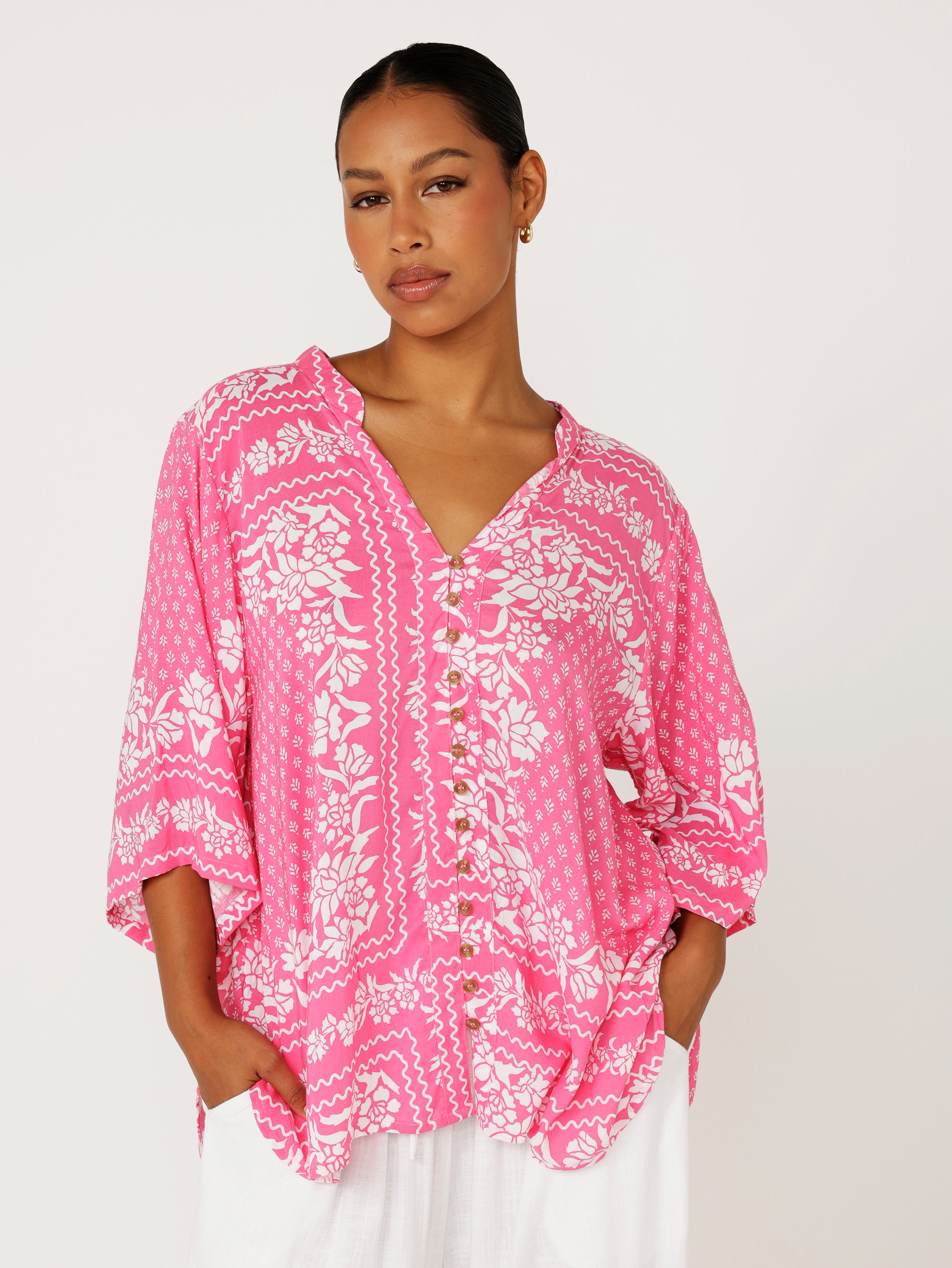 Amber Blouse | Pink Paradise - Saffron Road