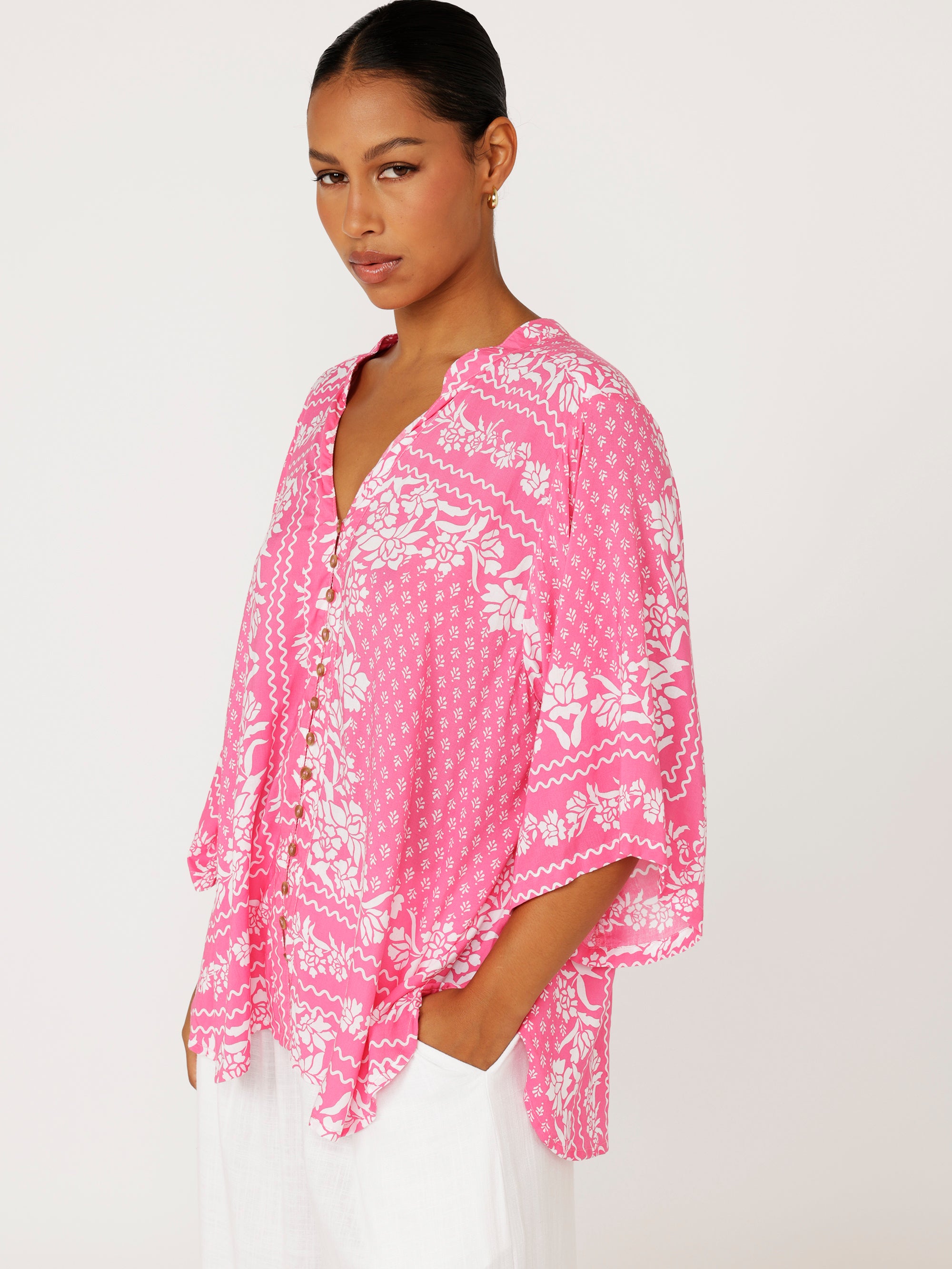 Amber Blouse | Pink Paradise - Saffron Road