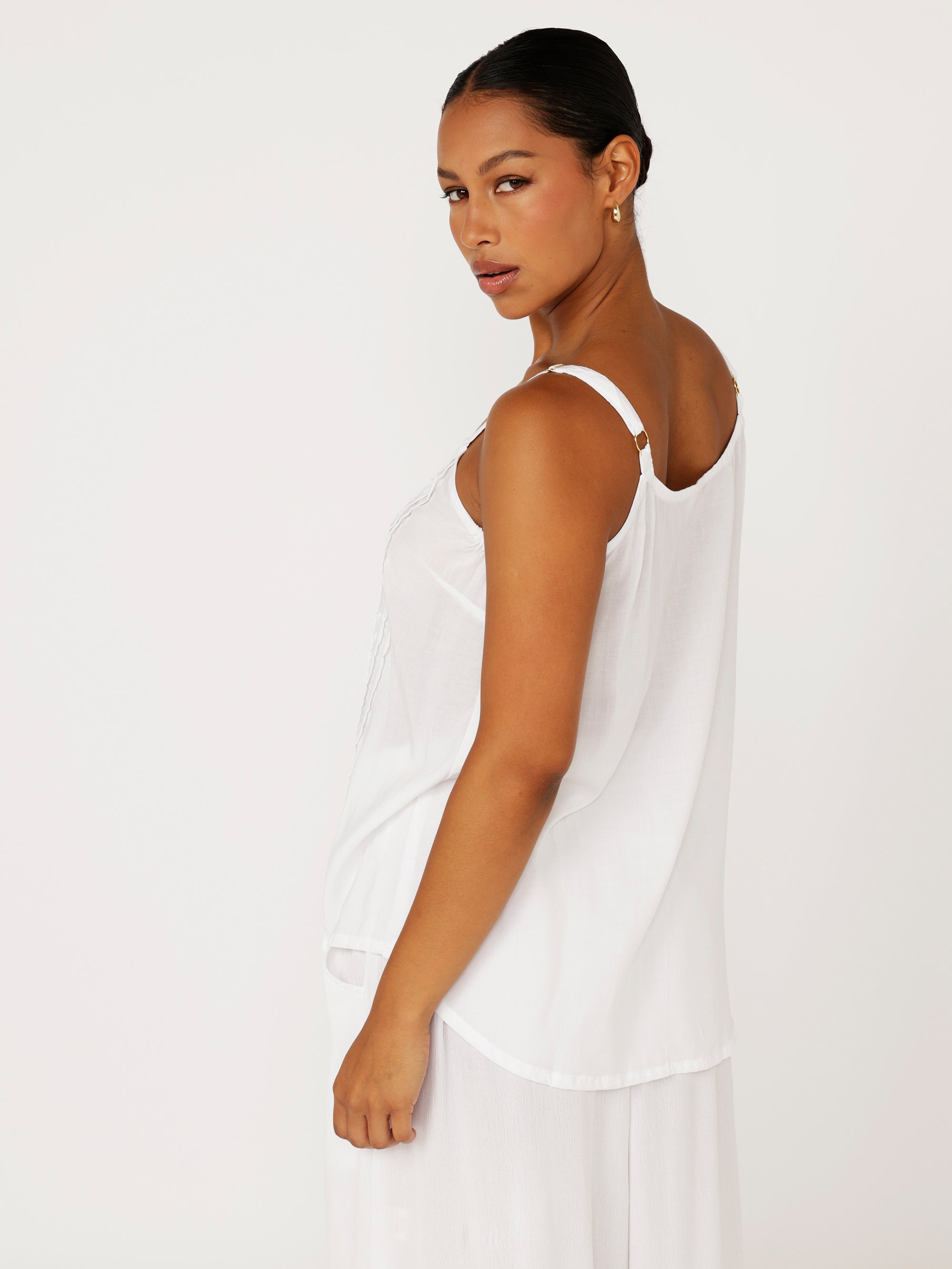 Santorini Singlet | White