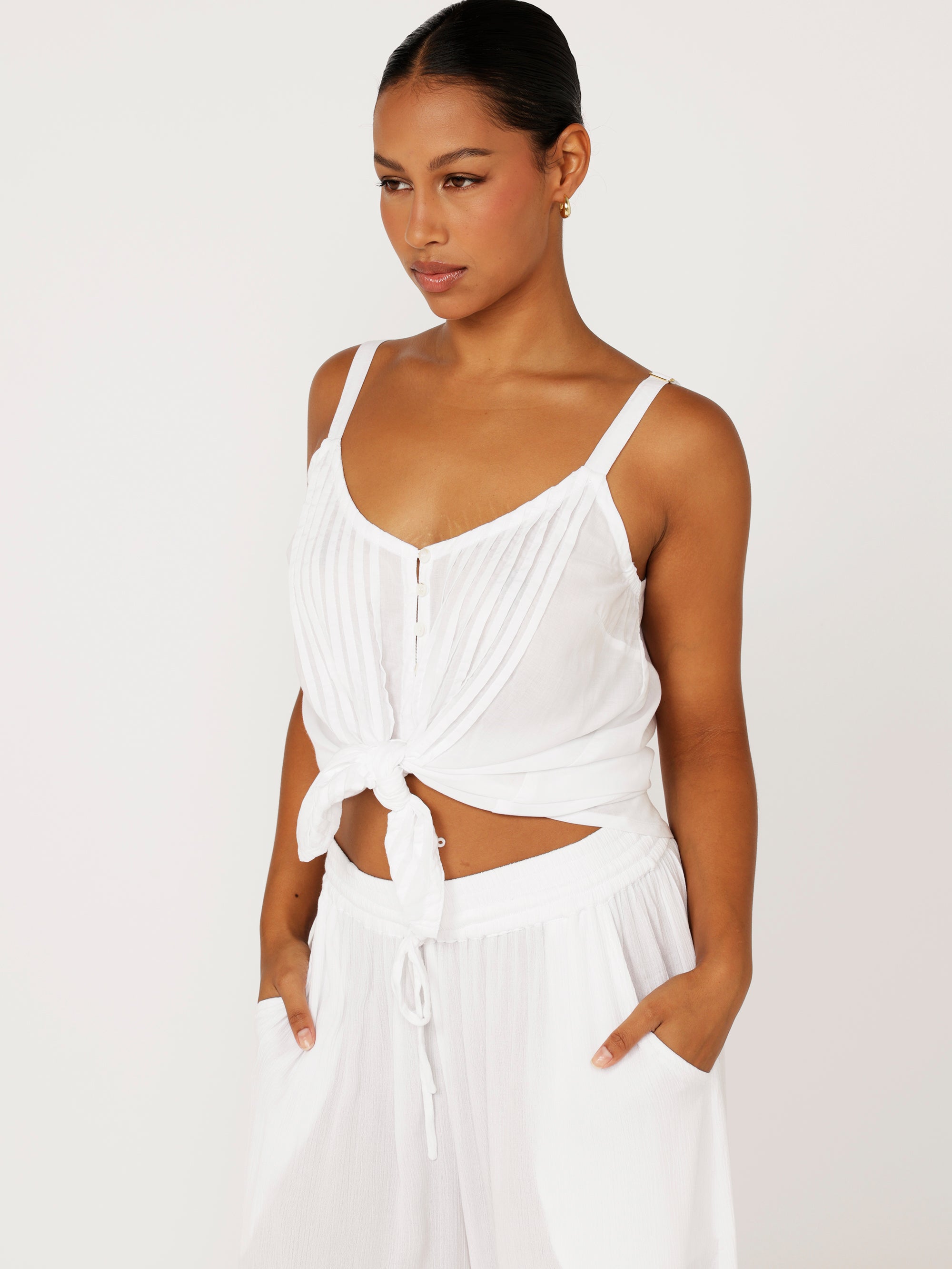 Santorini Singlet | White