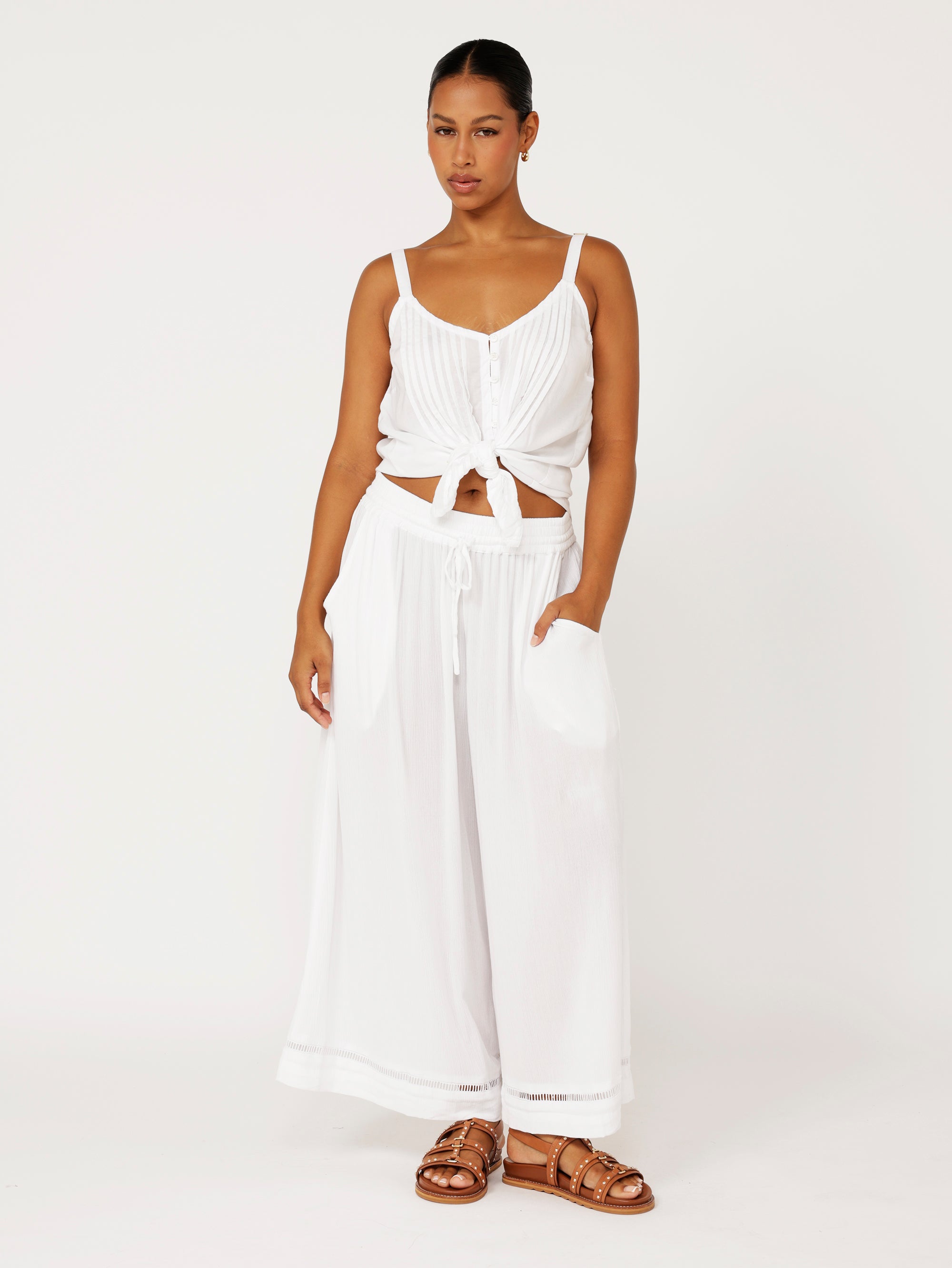 Santorini Singlet | White