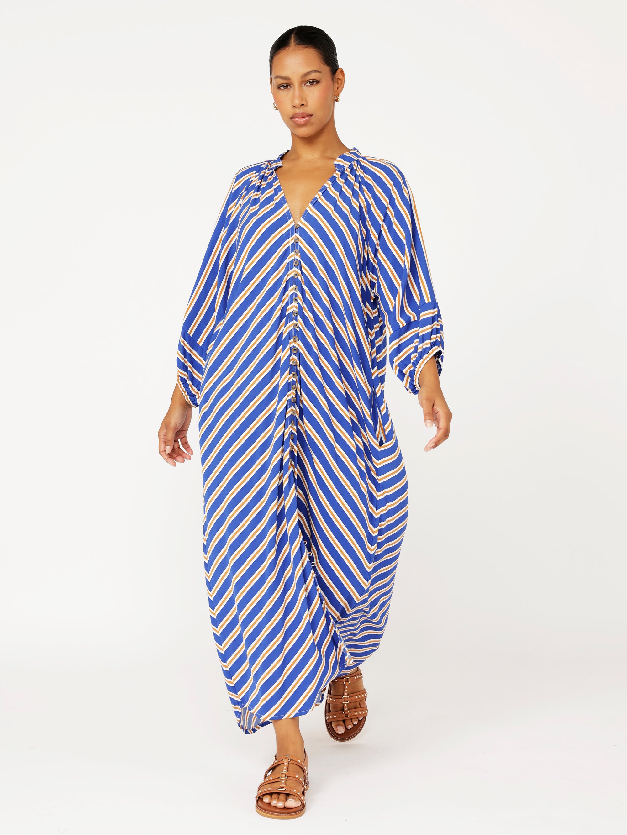 Take Me Away Dress | Royal Blue Stripe