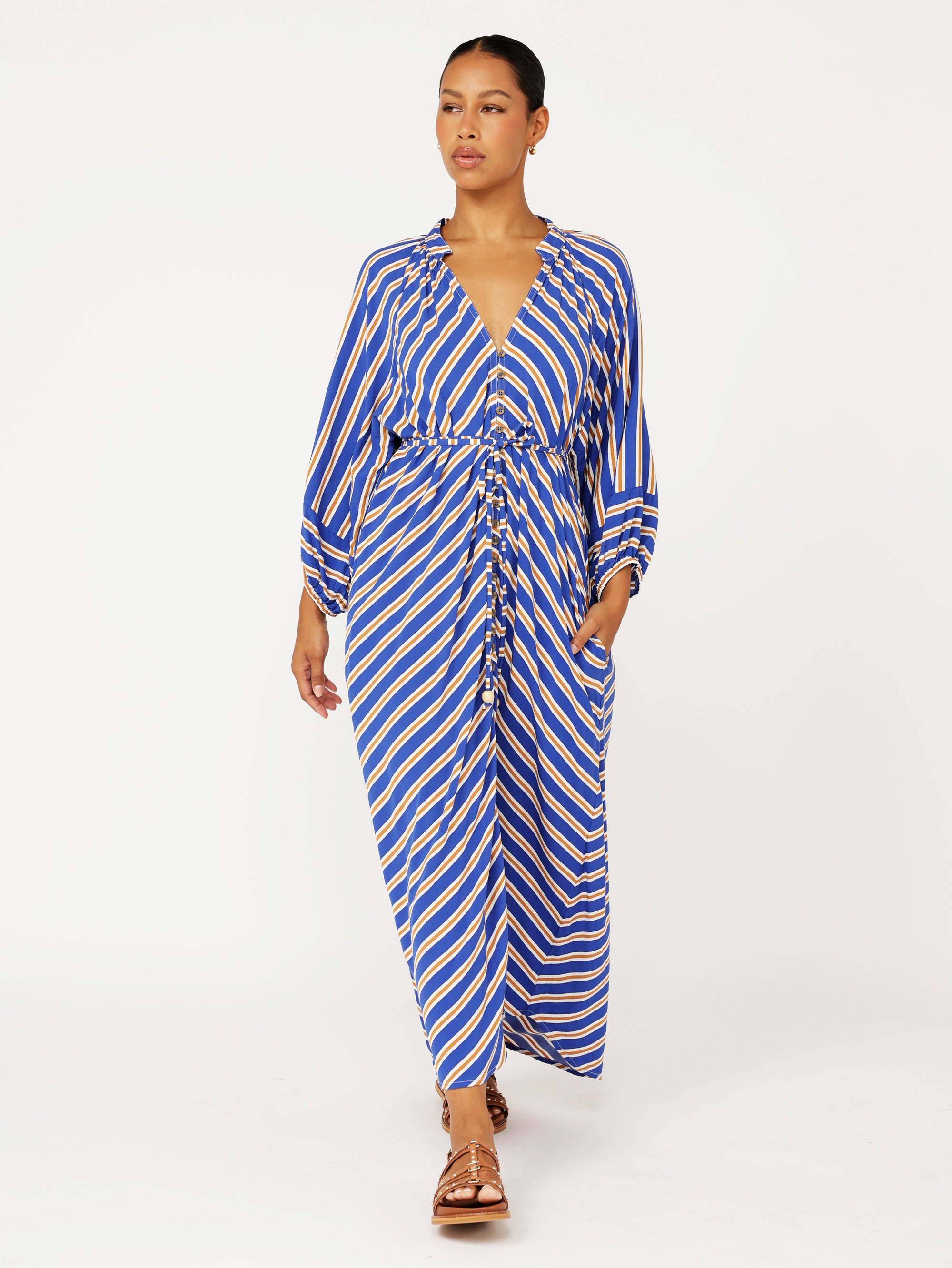 Take Me Away Dress | Royal Blue Stripe