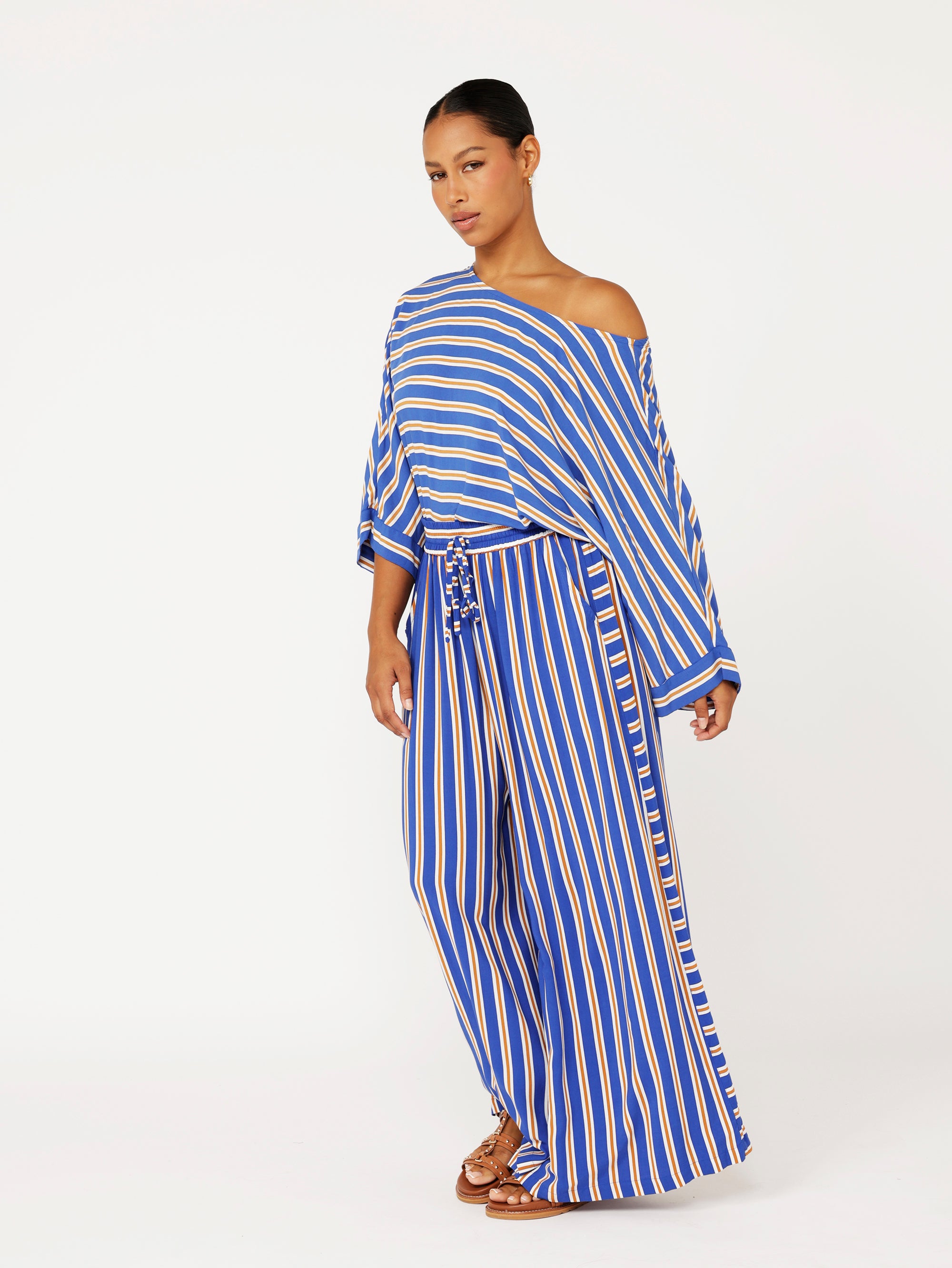 Palazzo Pant | Royal Blue Stripe