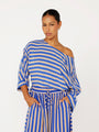 Brooke Top | Royal Blue Stripe