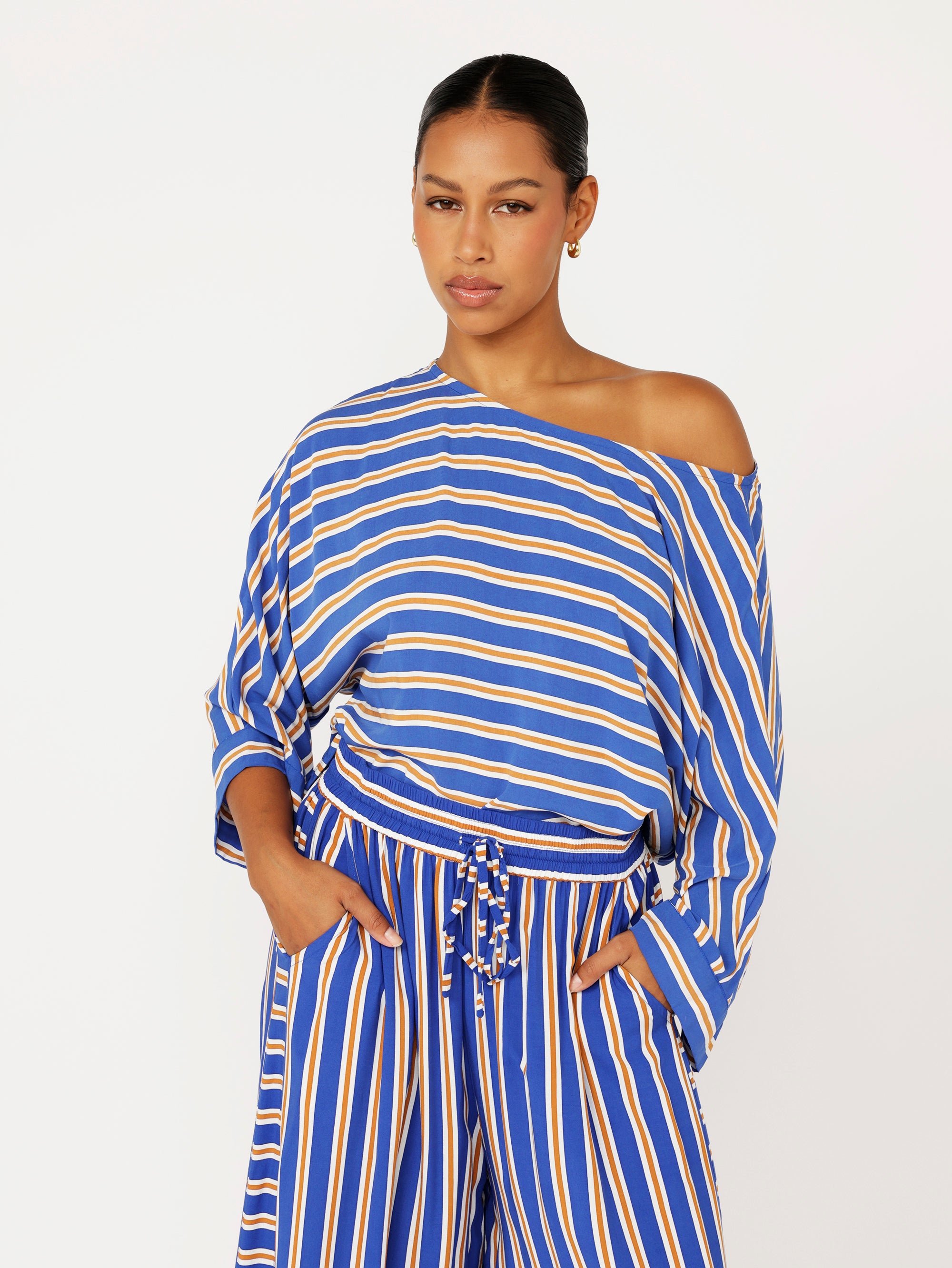 Brooke Top | Royal Blue Stripe