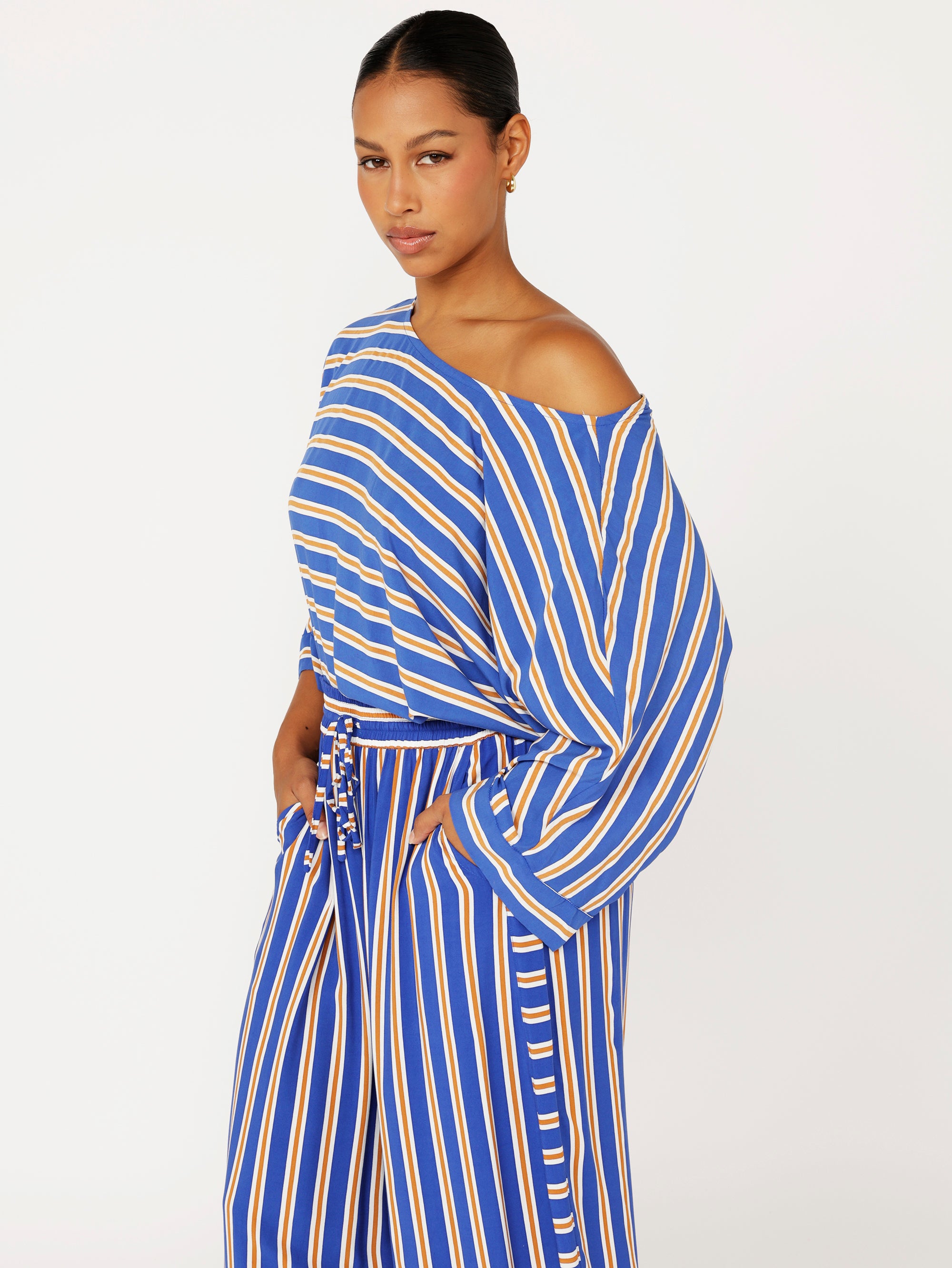 Brooke Top | Royal Blue Stripe