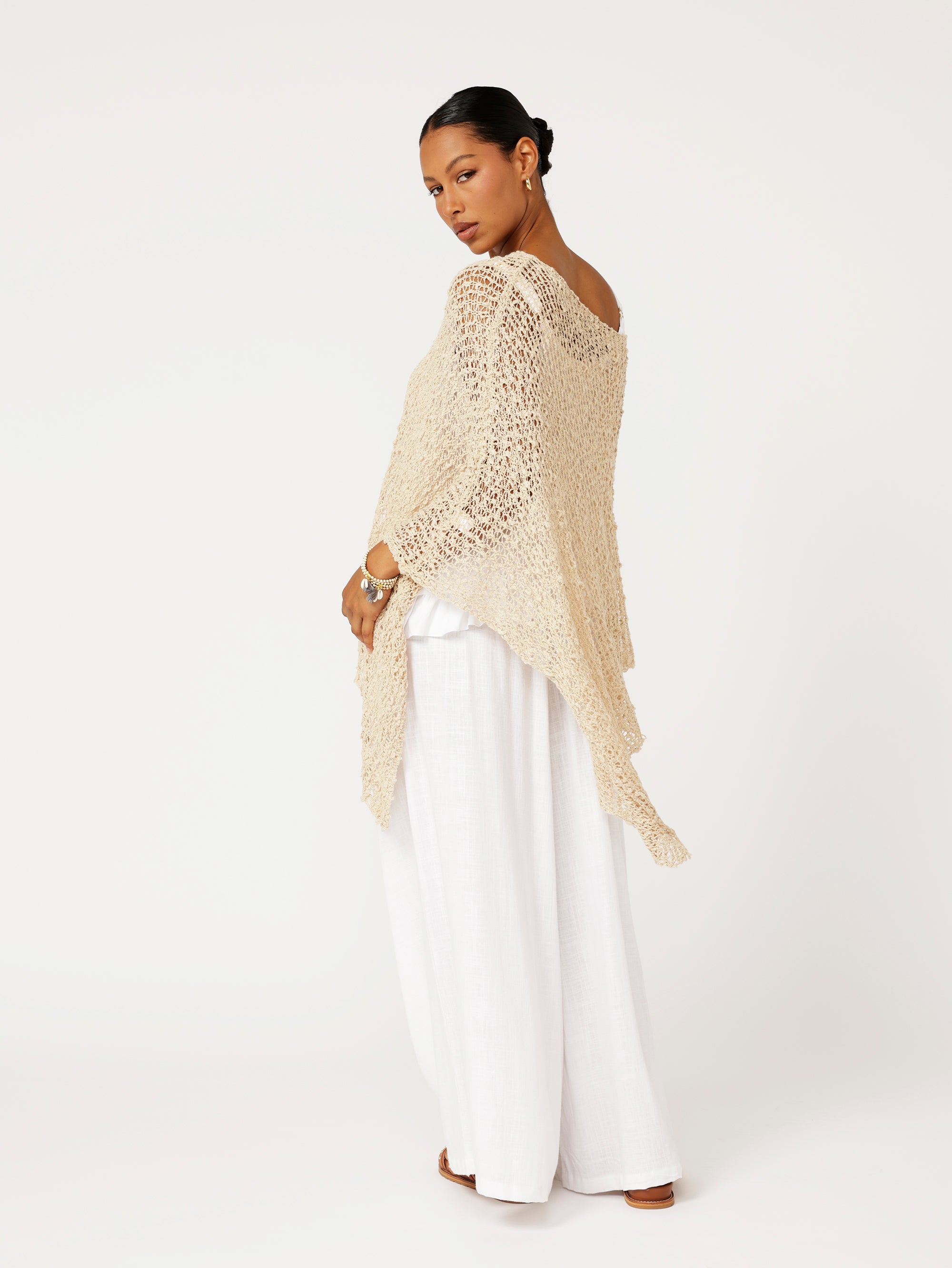 Poncho Knit | Natural
