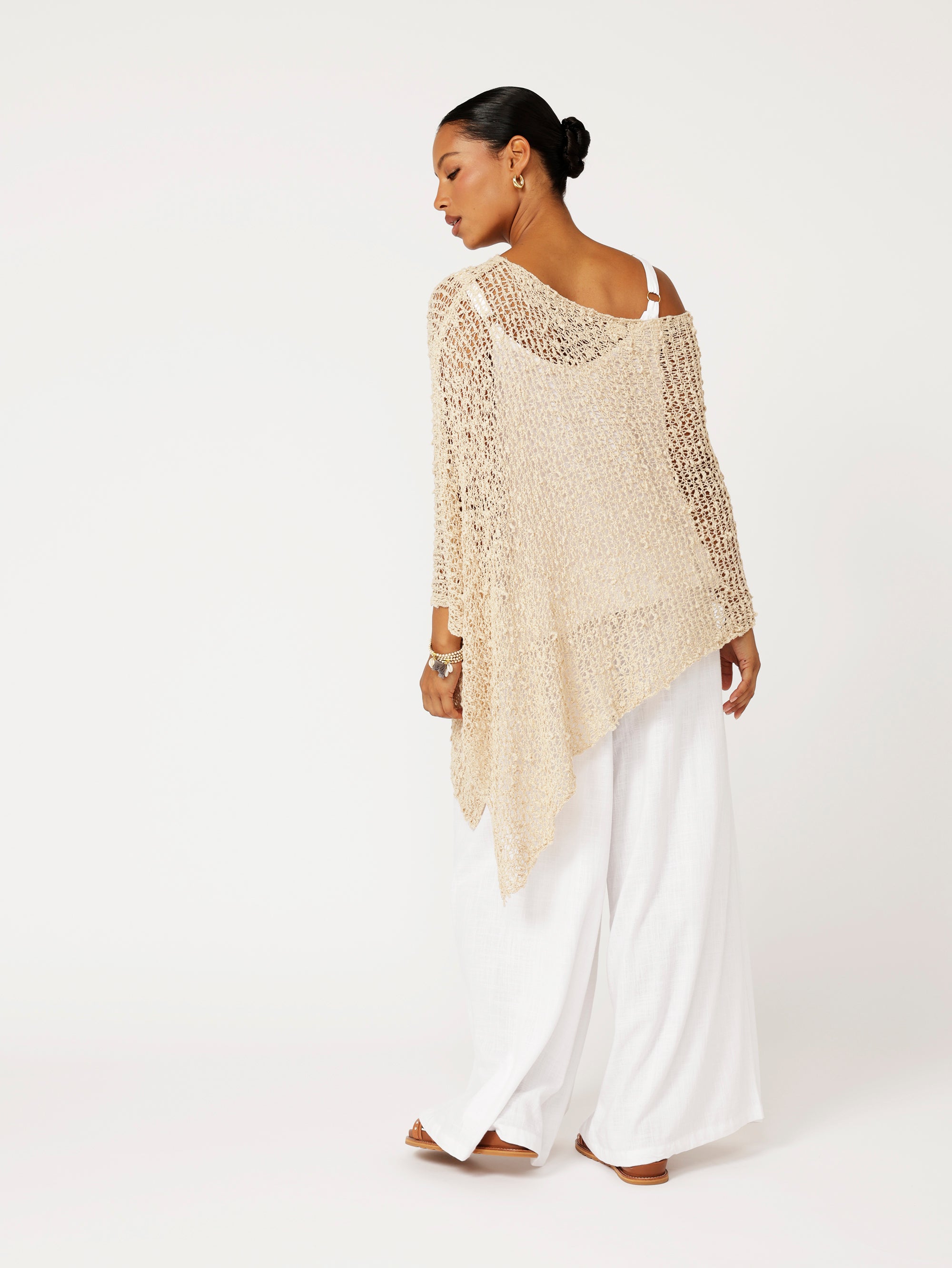 Poncho Knit | Natural