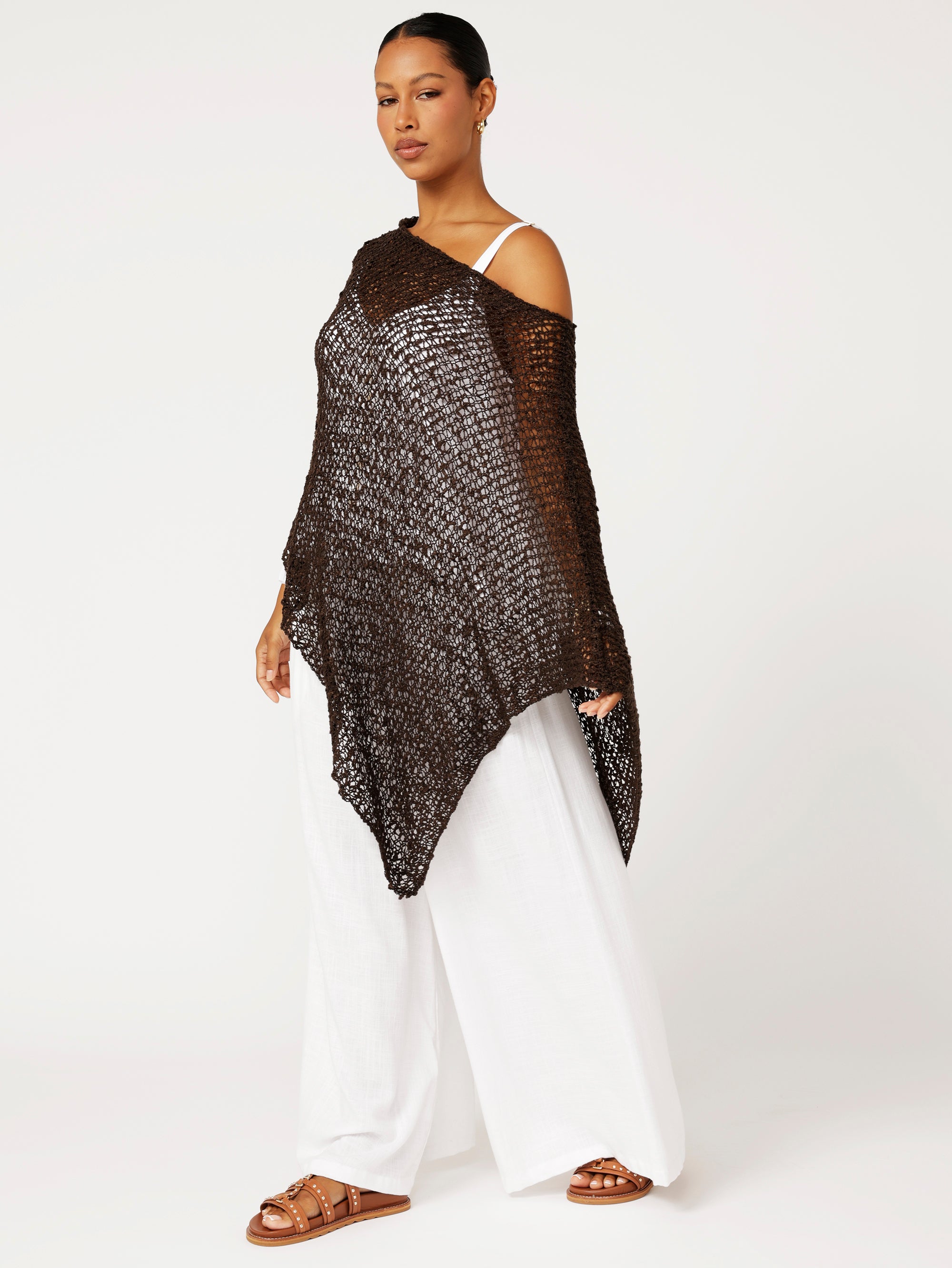 Poncho Knit | Chocolate