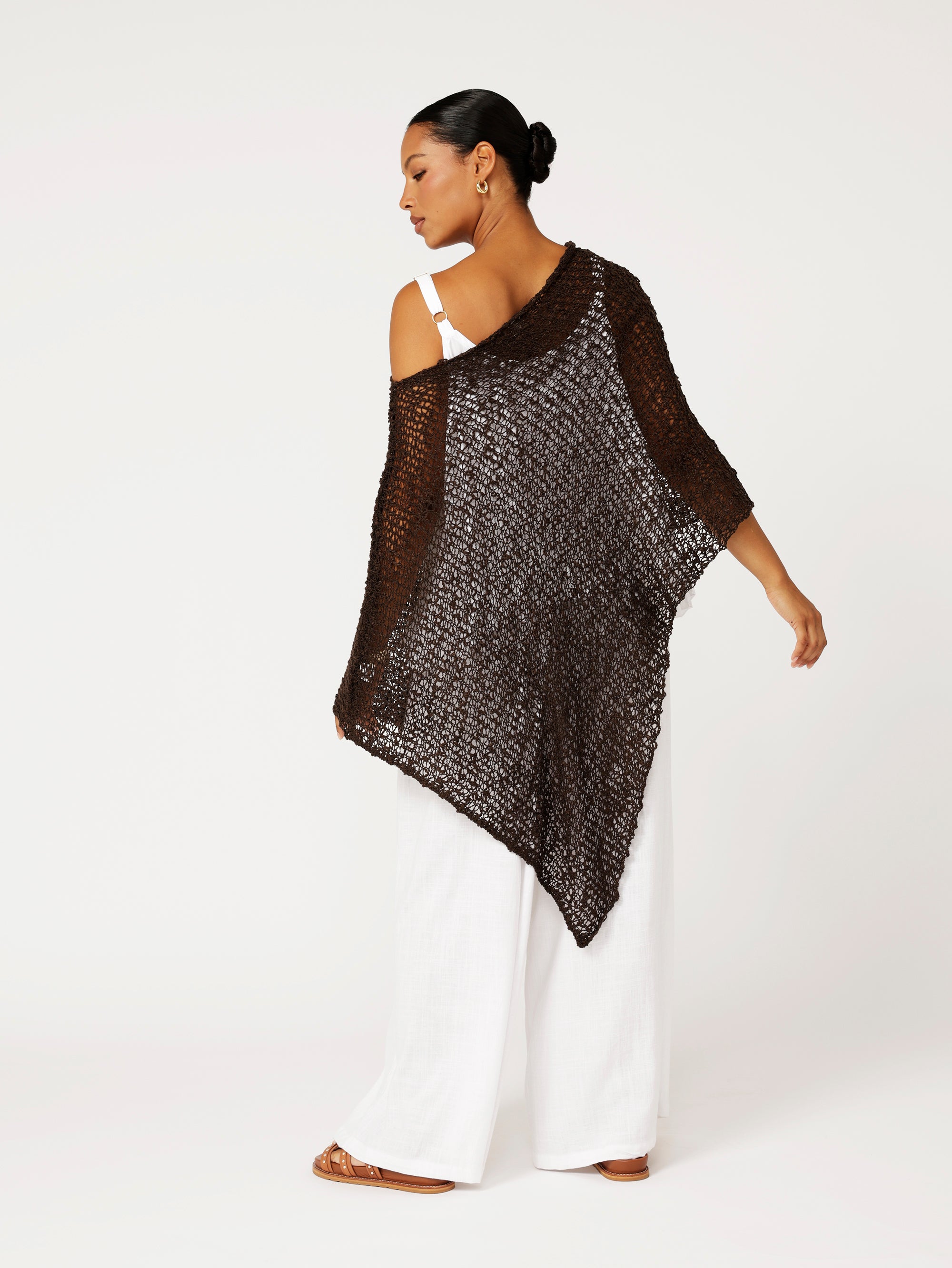 Poncho Knit | Chocolate