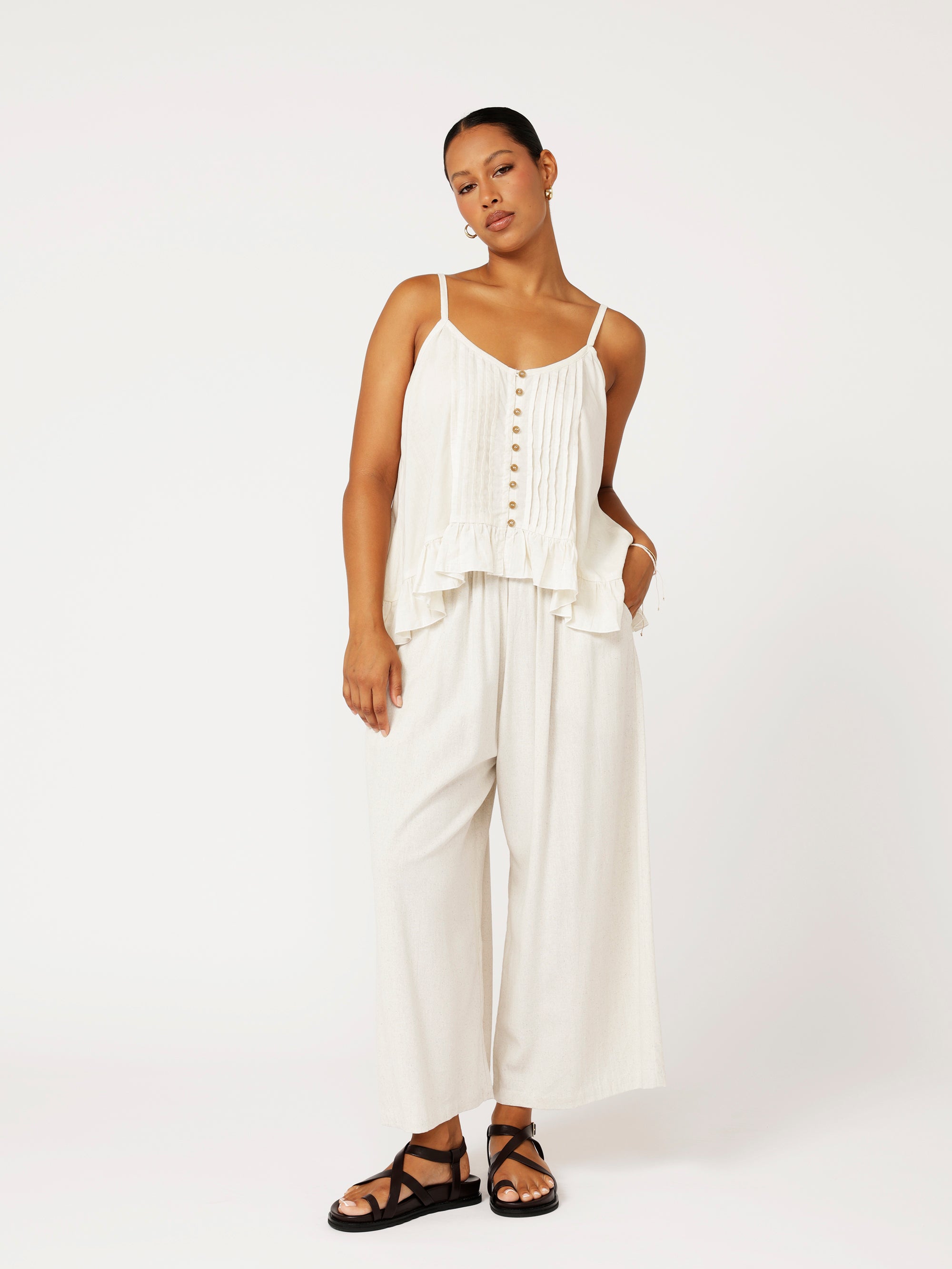 Island Pant | Natural | Linen Viscose