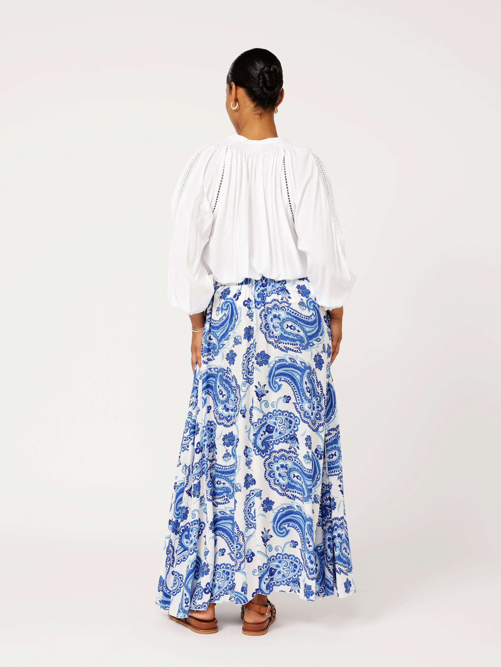 Circle Skirt | Blue Paisley - Saffron Road