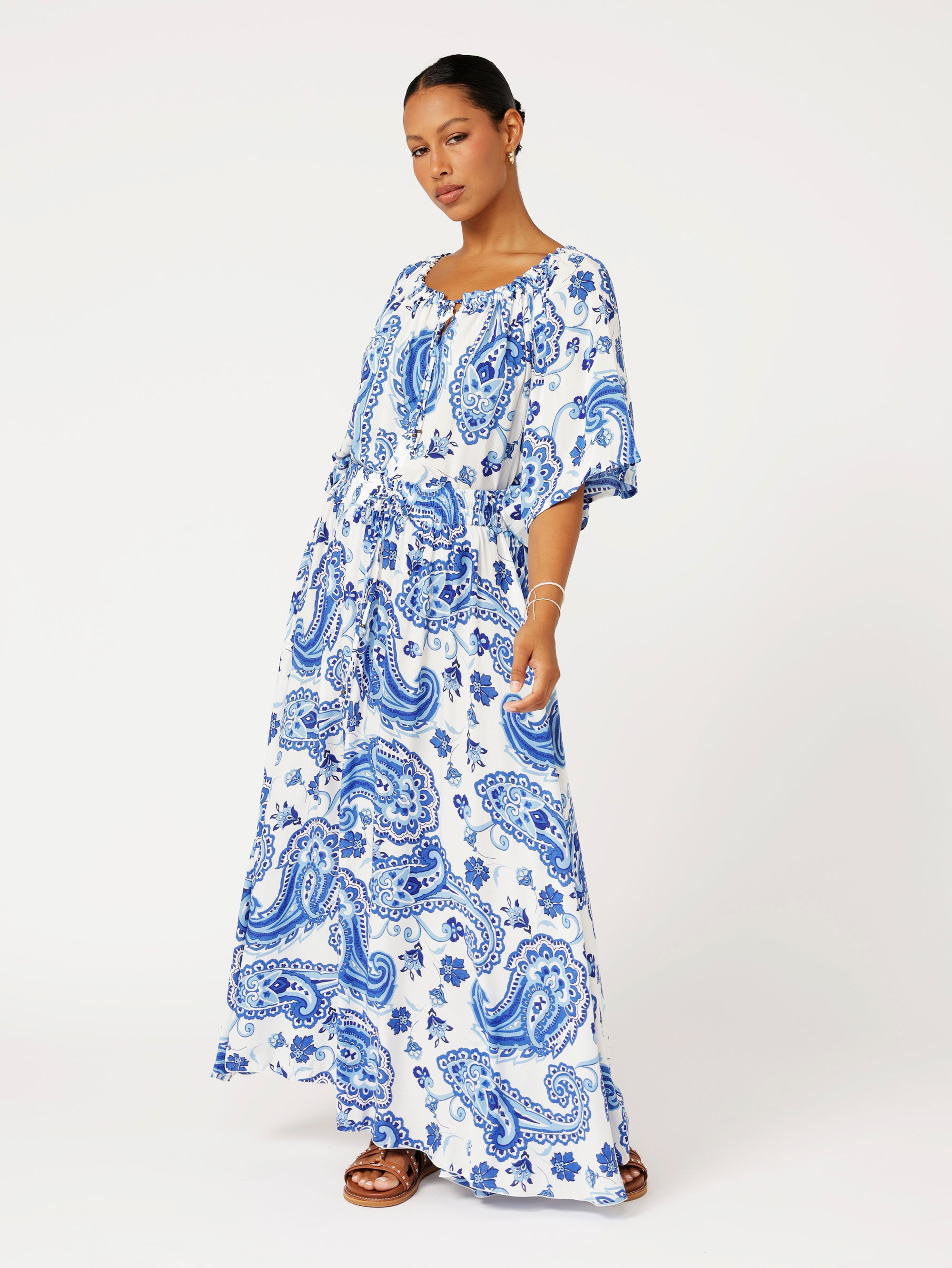 Festival Dreaming Top | Blue Paisley - Saffron Road