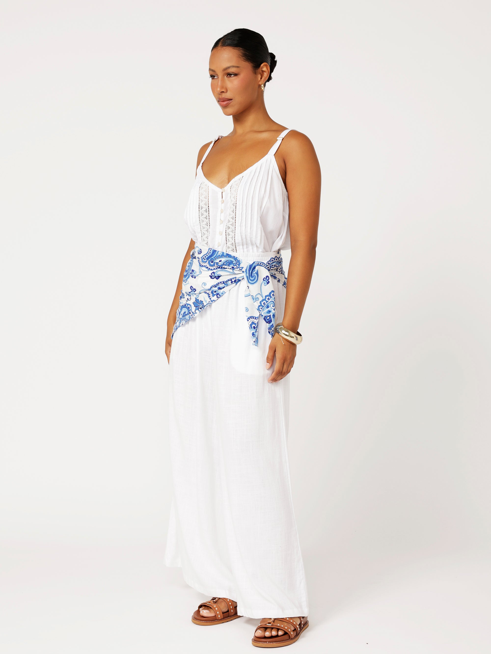 Square Scarf | Blue Paisley - Saffron Road