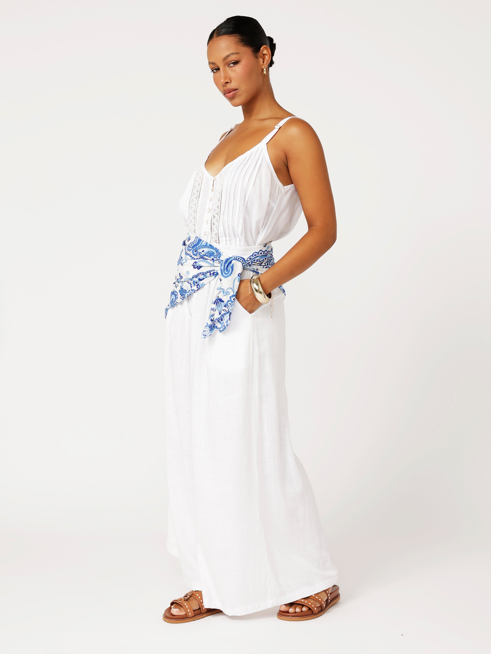 Square Scarf | Blue Paisley - Saffron Road