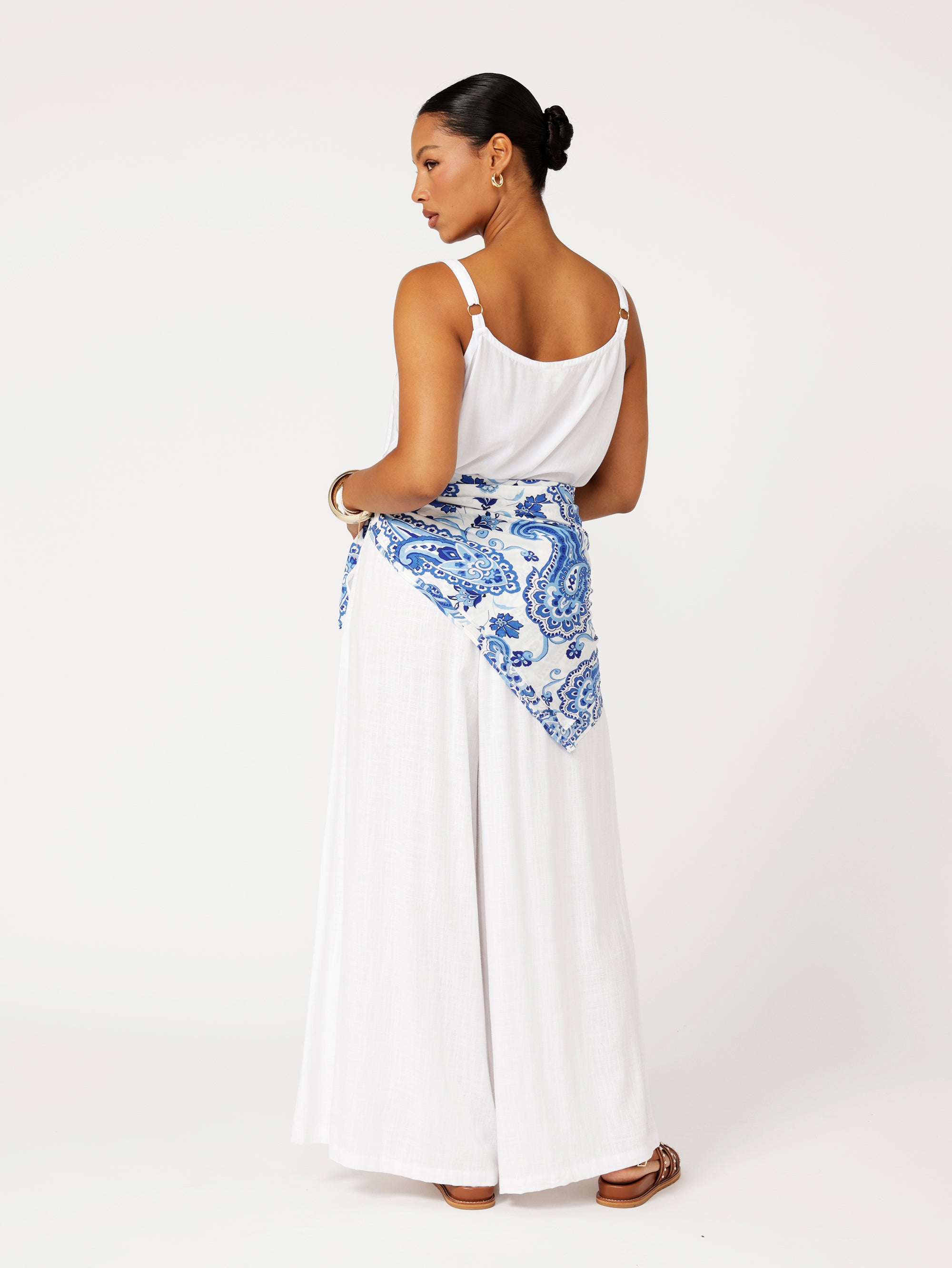 Square Scarf | Blue Paisley - Saffron Road